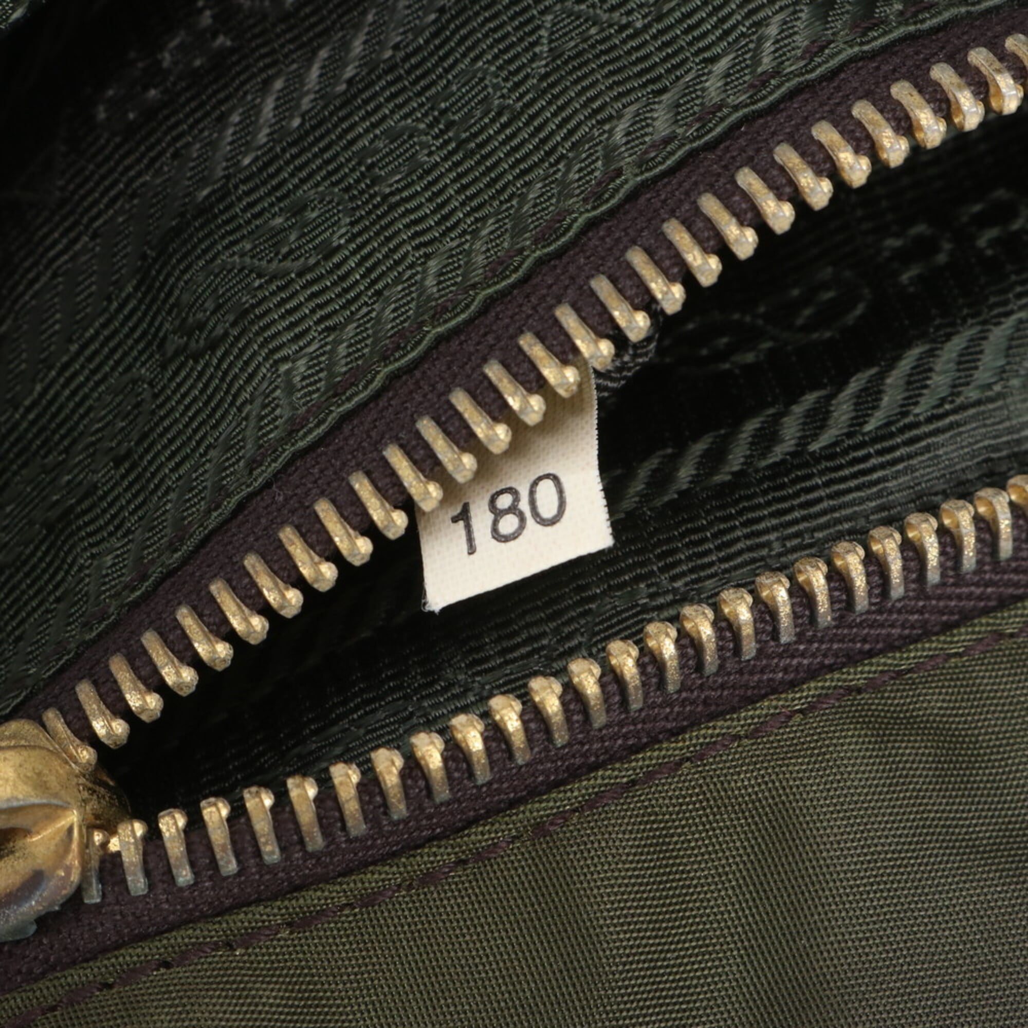 Prada Green Khaki Leather Nylon Crossbody Bag Handbag Shoulder Bag Tote Bag (Pre-Owned)