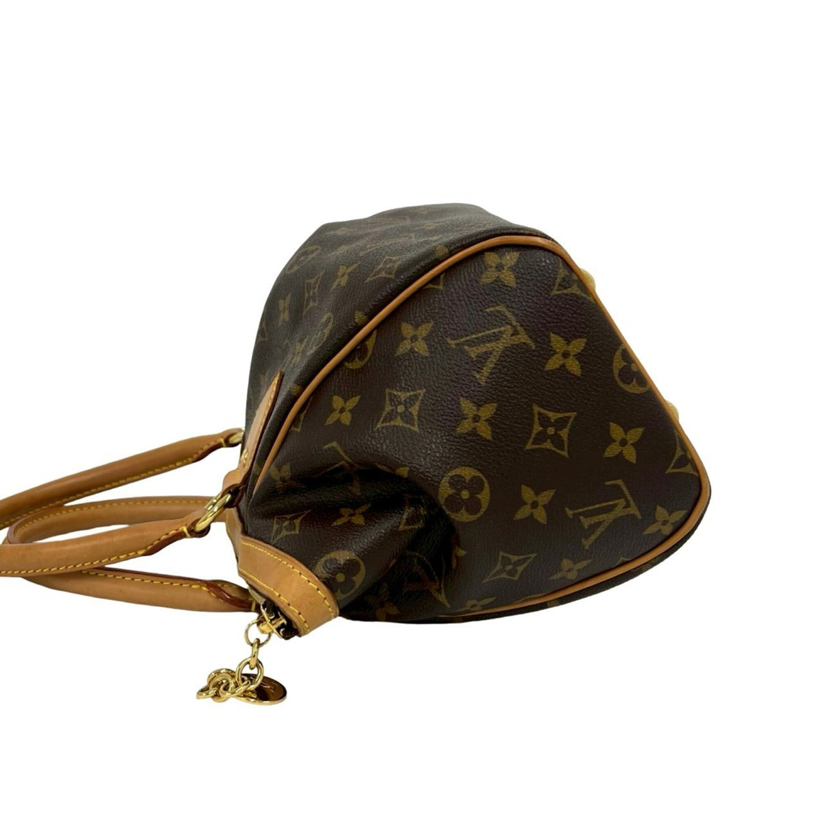 Louis Vuitton Brown Leather Pvc Boston Bag Handbag Tote Bag (Pre-Owned)