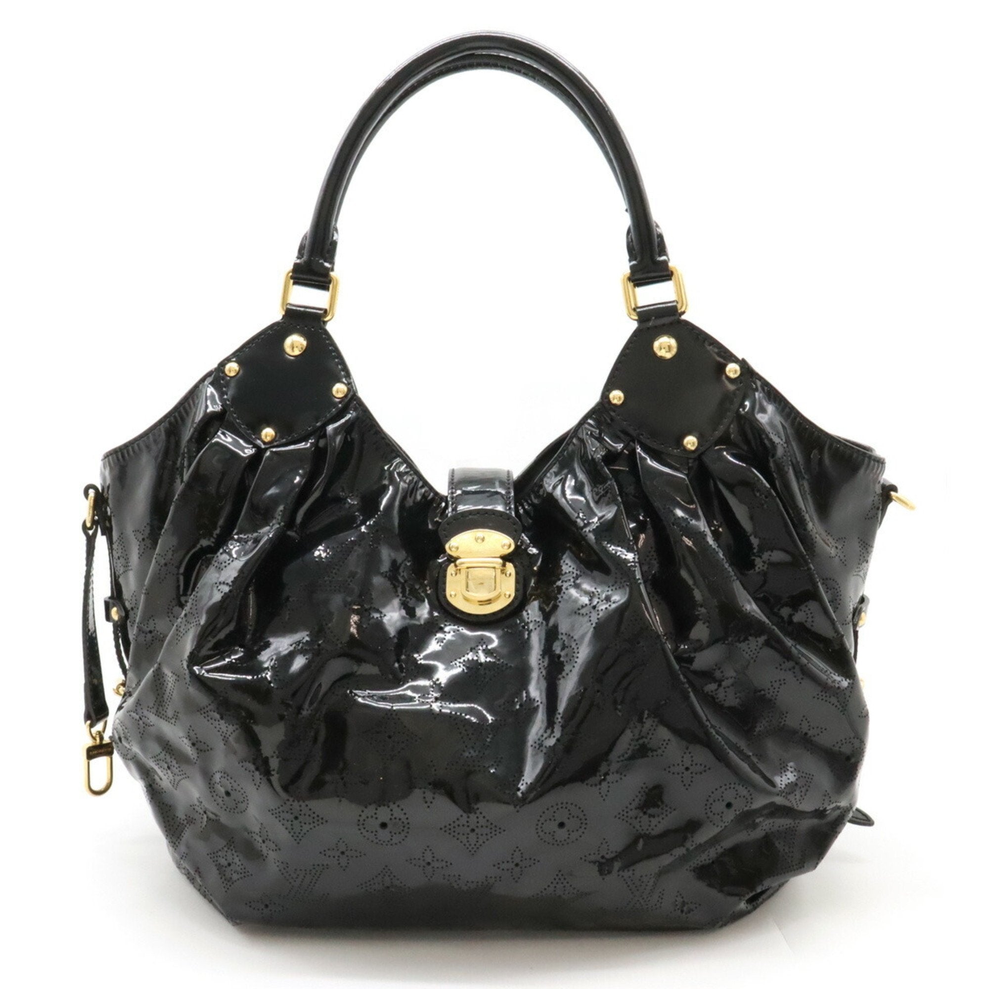 Louis Vuitton Noir Patent Leather Shoulder Bag Tote Bag (Pre-Owned)