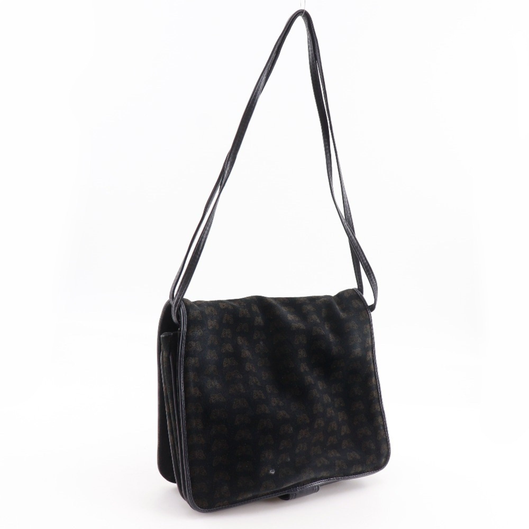 Bottega Veneta Black Suede Shoulder Bag Tote Bag (Pre-Owned)