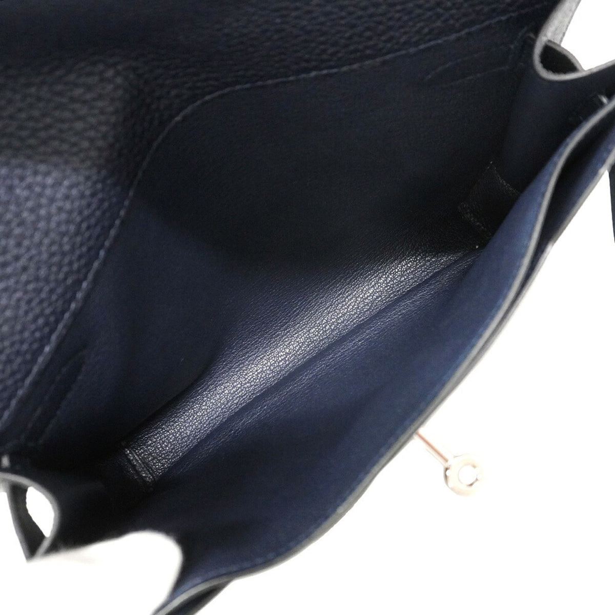 Hermes Blue Indigo Togo Leather Clutch Bag (Pre-Owned)