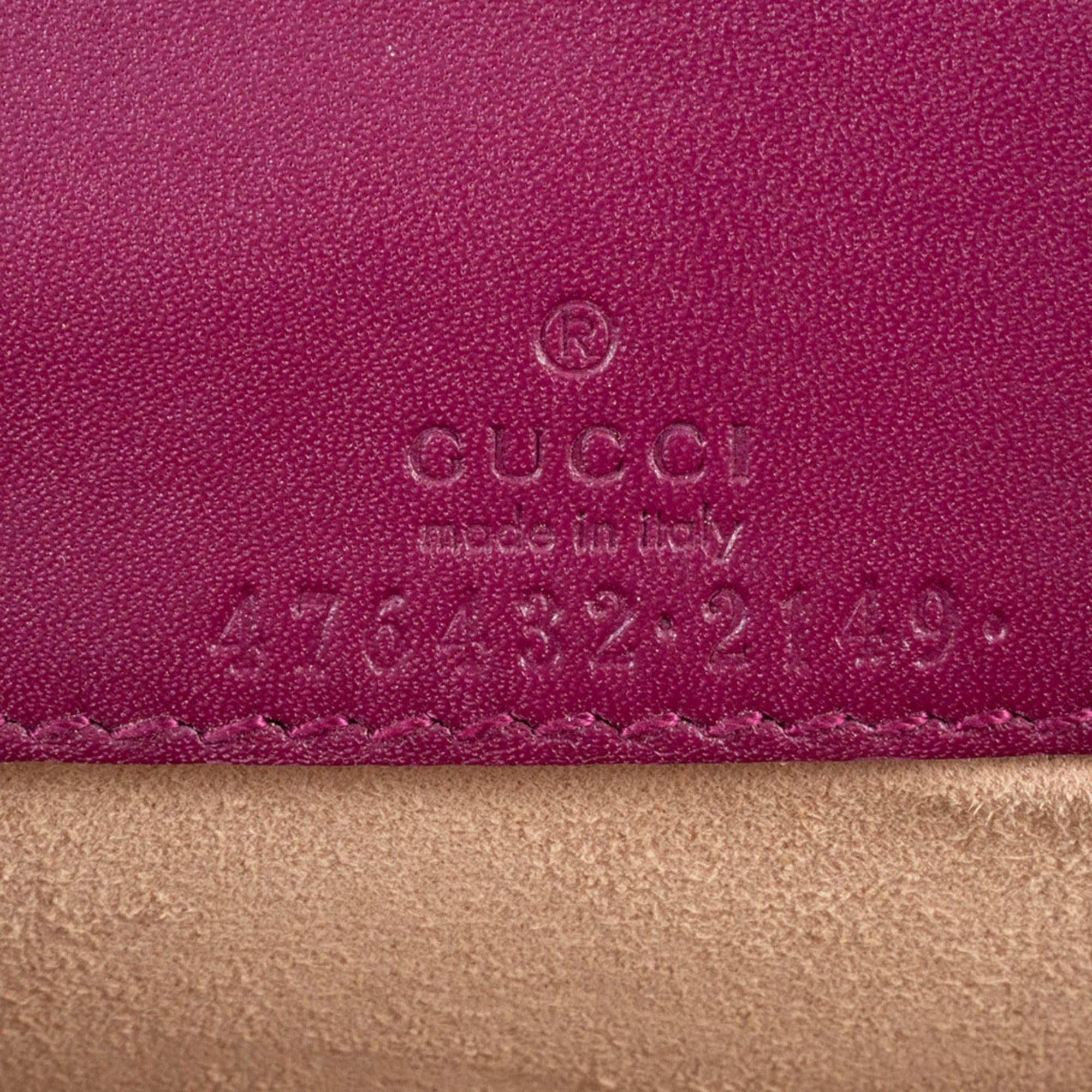 Gucci Purple Velvet Leather Shoulder Bag (Pre-Owned)