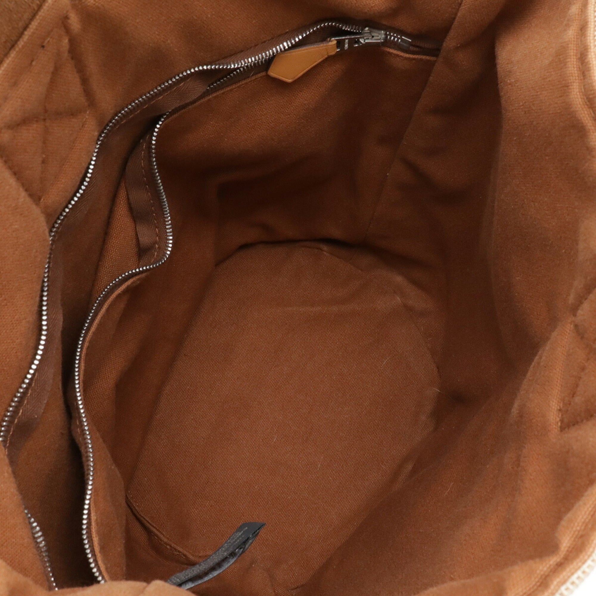 Hermes Beige Brown Brown Yellow Toile H Handbag Tote Bag (Pre-Owned)