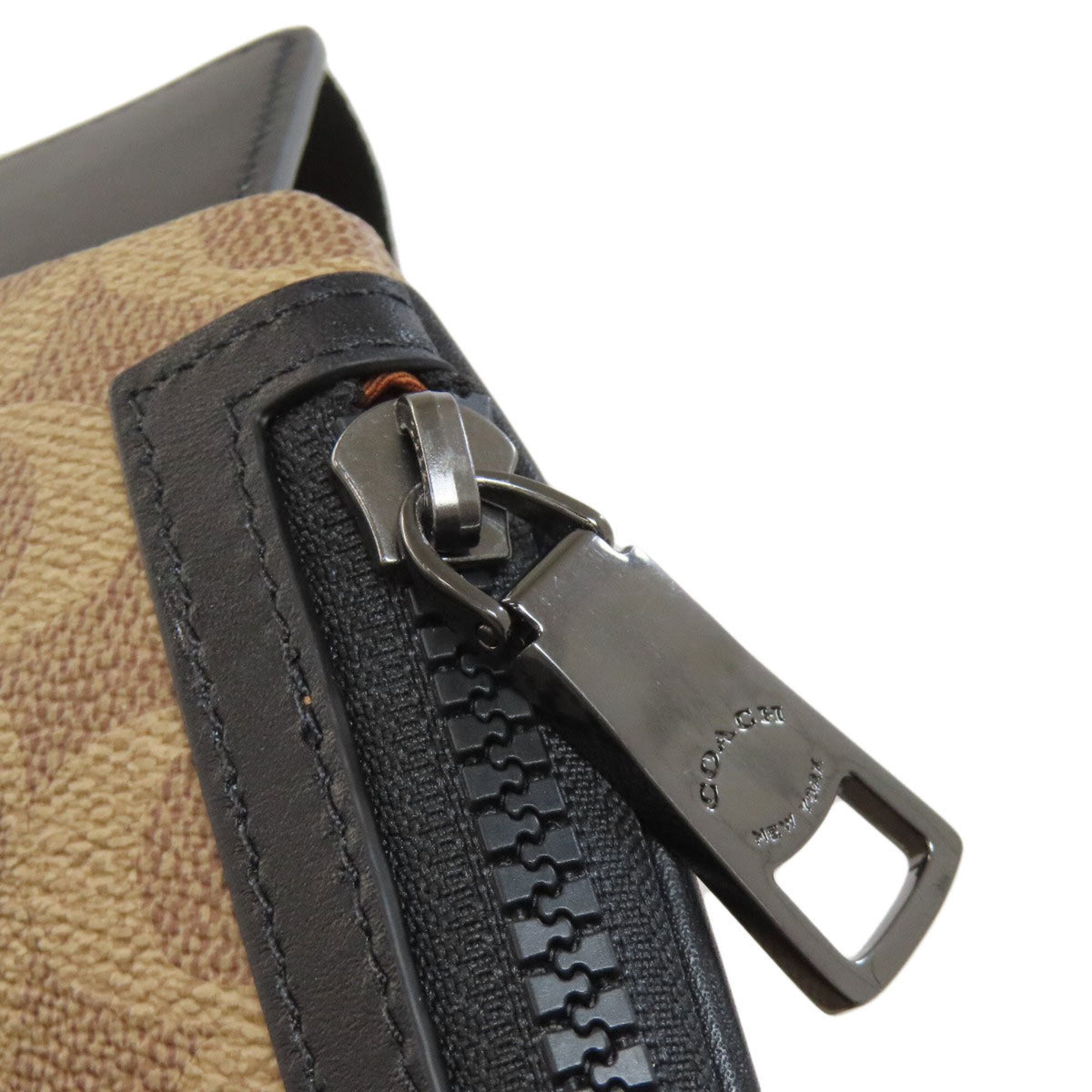 Coach Black Brown Pvc Leather Sling Bag (Pre-Owned)