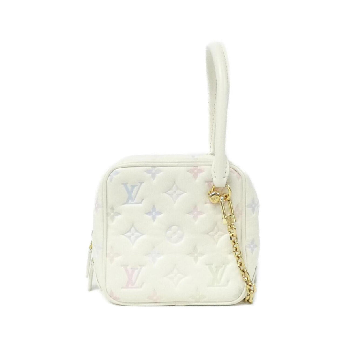 Louis Vuitton Multi-Color White Leather Handbag (Pre-Owned)