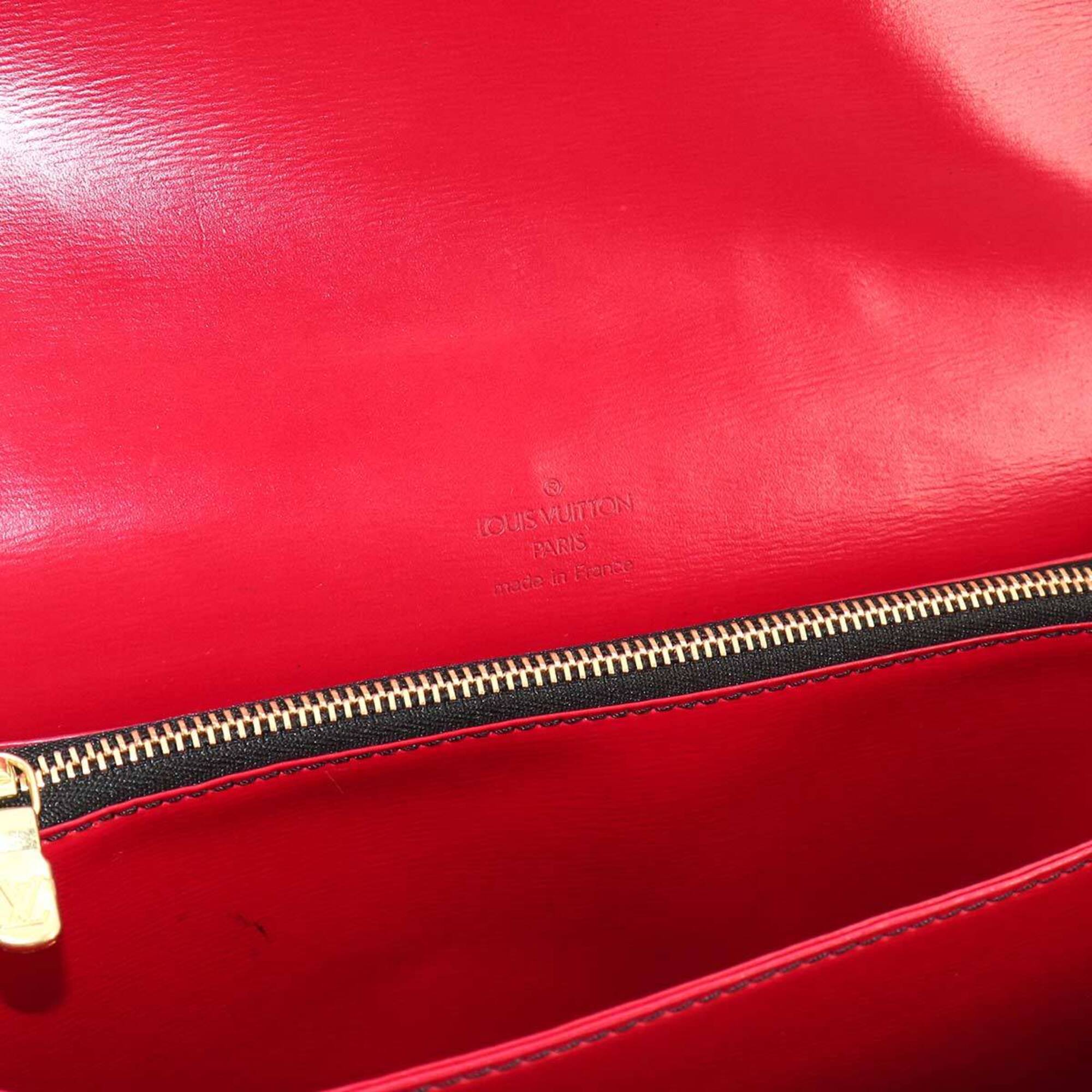 Louis Vuitton Black Red Color Epi Leather Handbag Shoulder Bag (Pre-Owned)