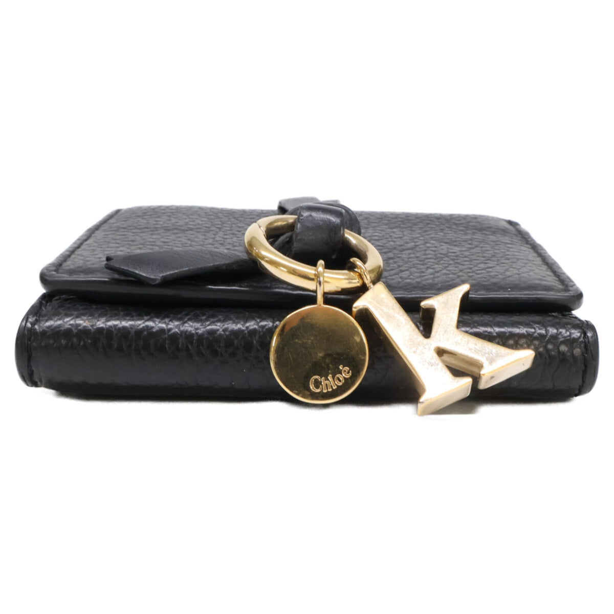 Chloé Black Leather Wallet (Tri-Fold) (Pre-Owned)