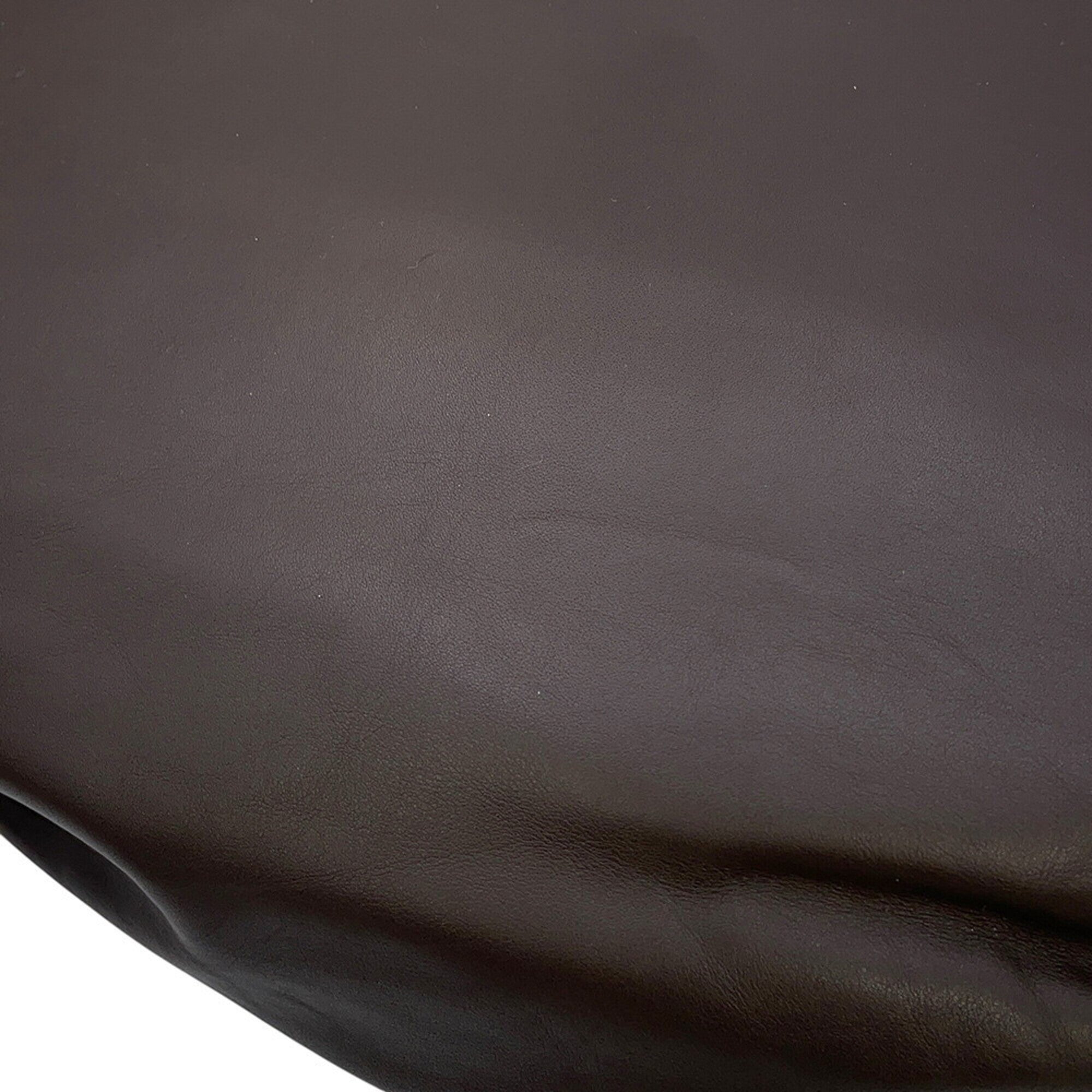 Bottega Veneta Dark Brown Leather Pouch Sling Bag (Pre-Owned)
