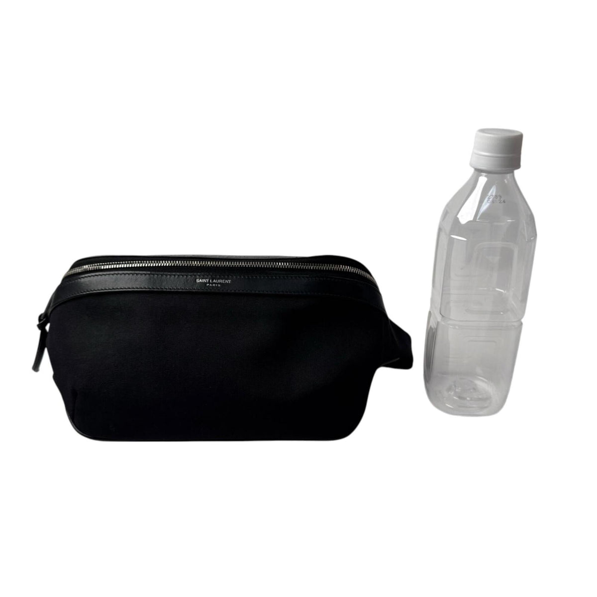 Saint Laurent Black Canvas Leather Pouch Sling Bag (Pre-Owned)