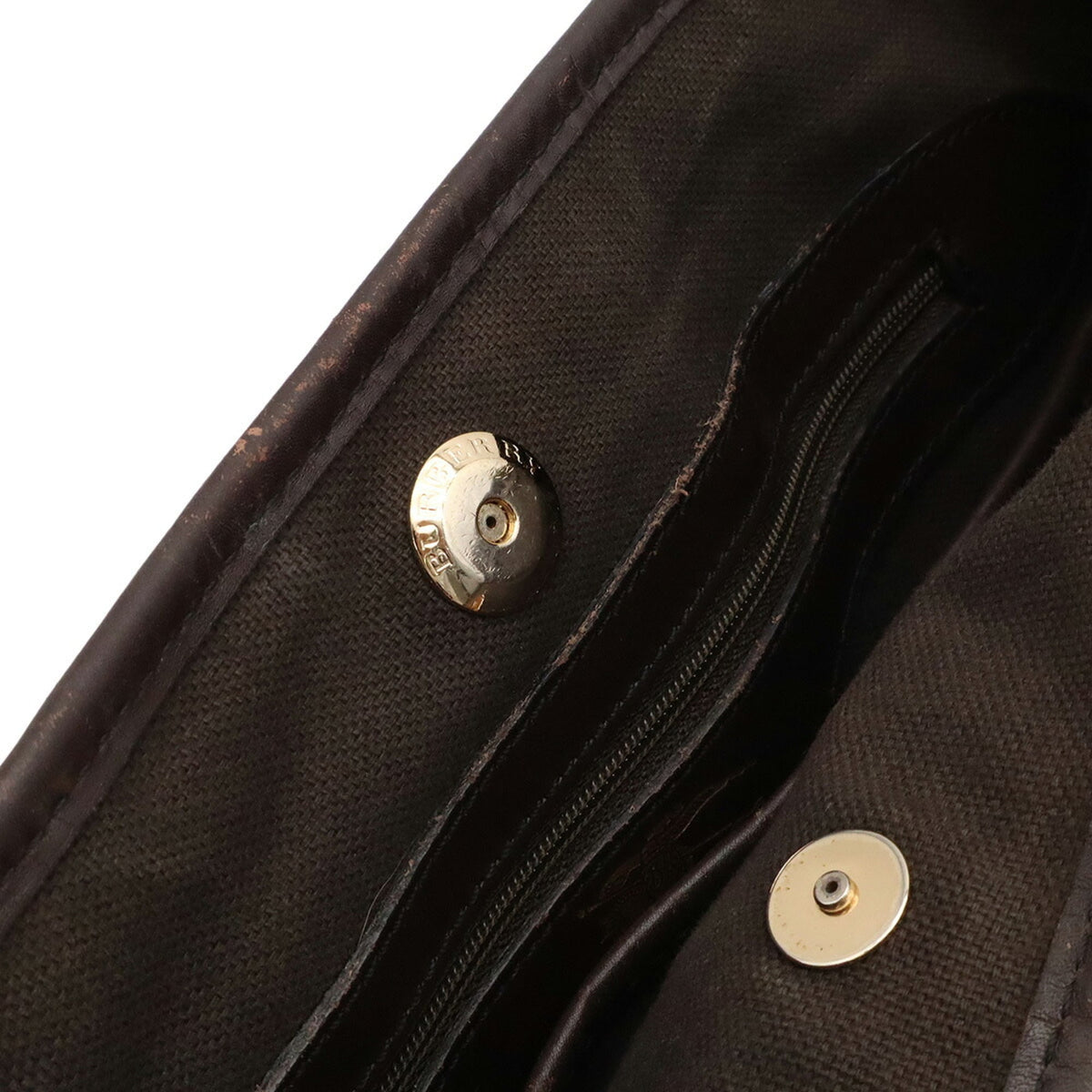 Burberry Beige Black Bordeaux Dark Brown Coated Canvas Leather Handbag Shoulder Bag Tote Bag (Pre-Owned)
