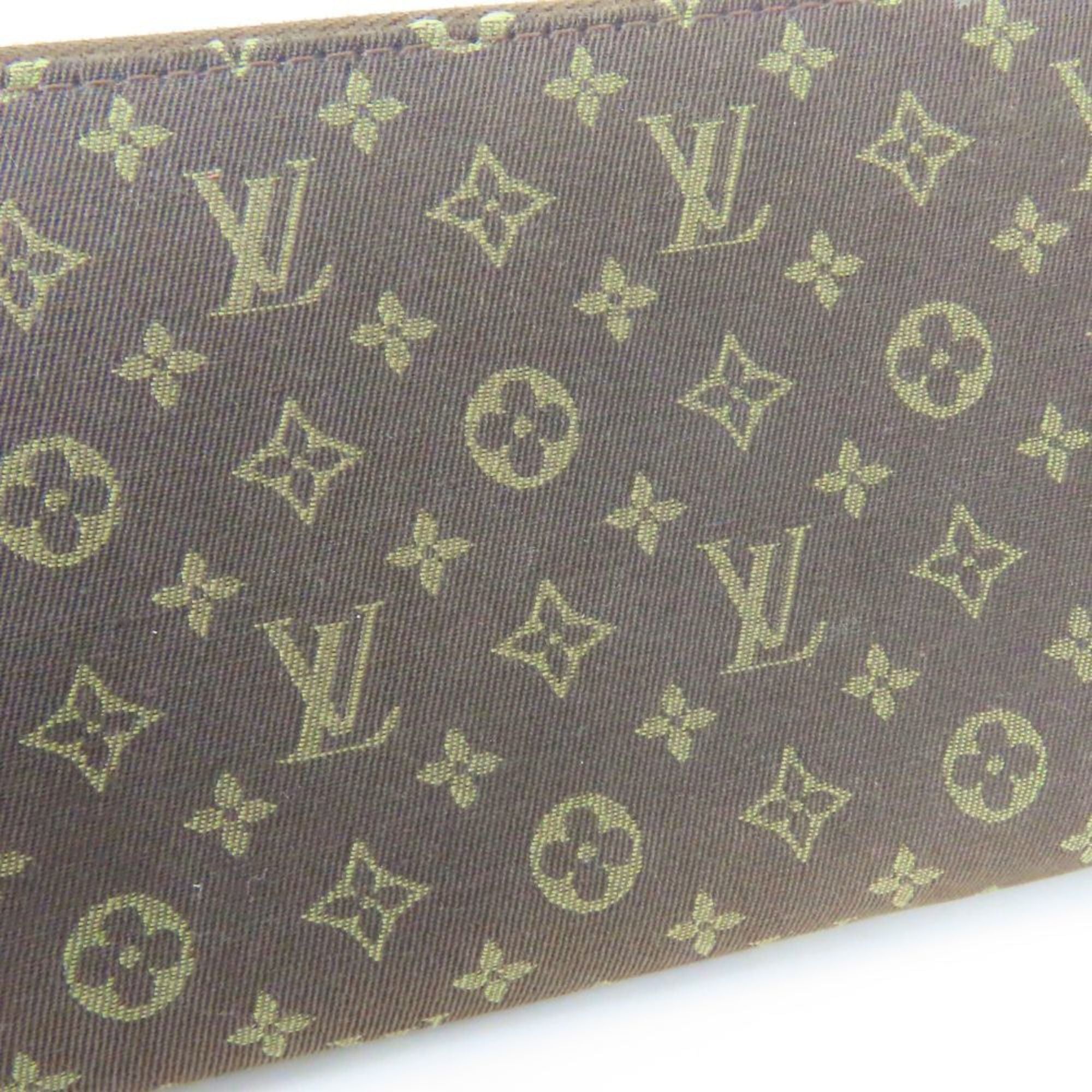 Louis Vuitton Brown Ebene Monogram Mini Lin Long Wallet (Bi-Fold) (Pre-Owned)
