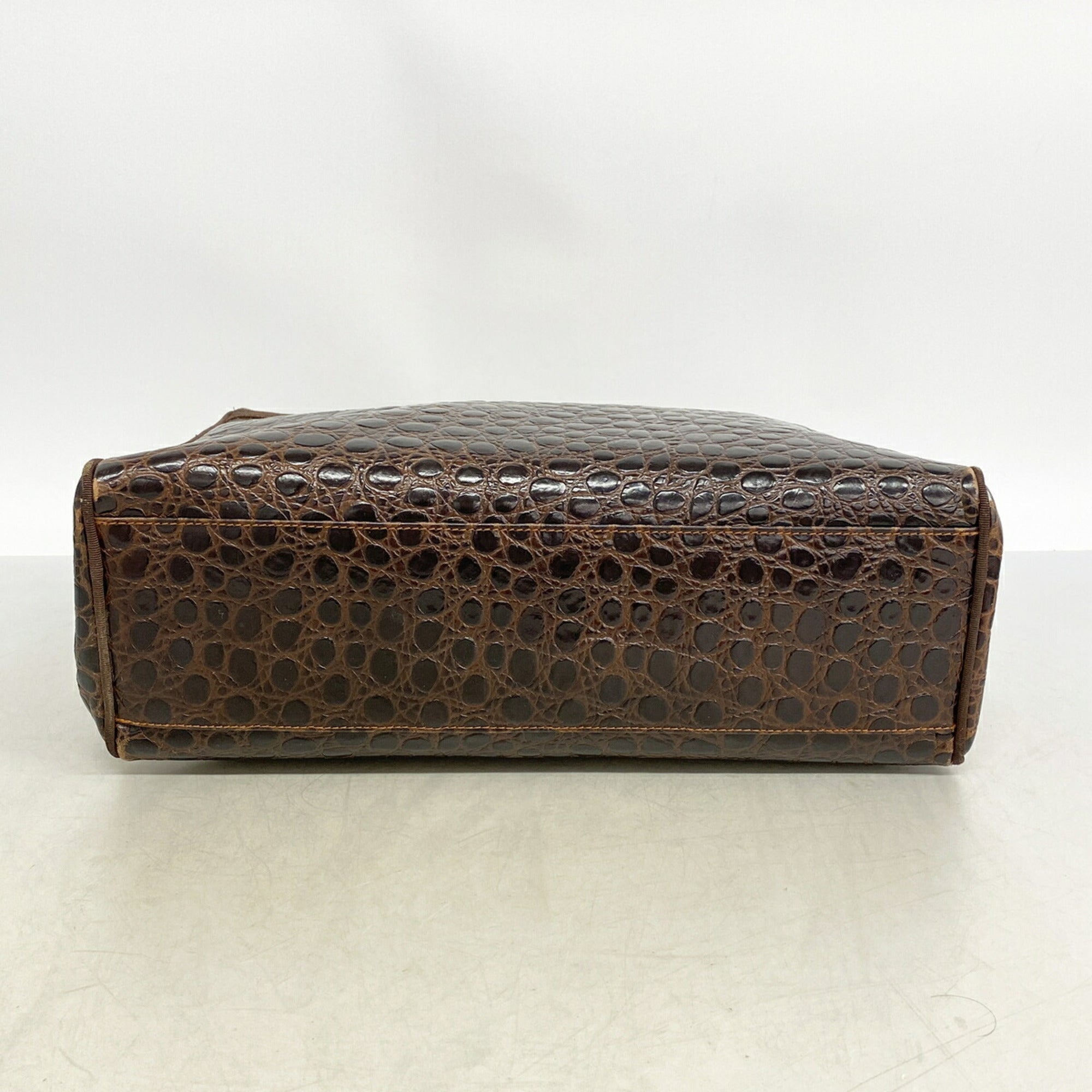 Salvatore Ferragamo Brown Leather Shoulder Bag (Pre-Owned)