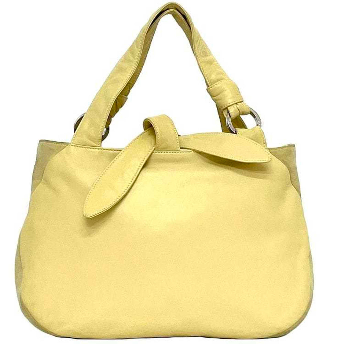 Loewe Yellow Leather Handbag Tote Bag (Pre-Owned)