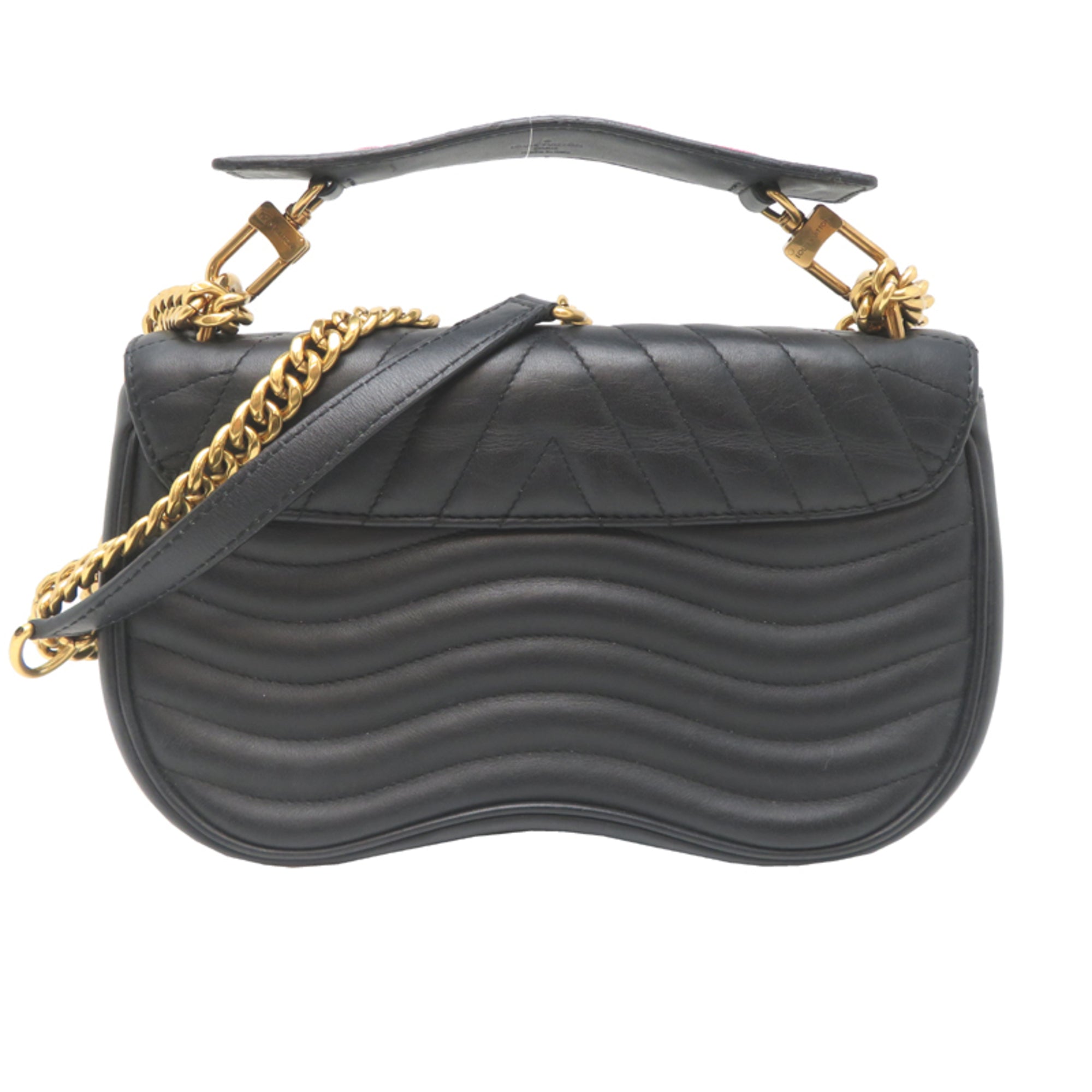 Louis Vuitton Black Leather Handbag (Pre-Owned)