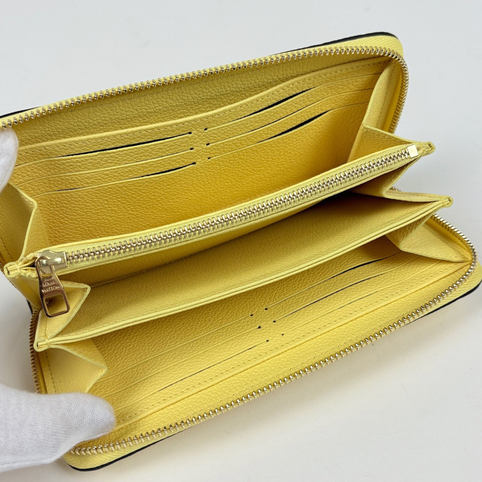 Louis Vuitton Yellow Monogram Empreinte Long Wallet (Bi-Fold) (Pre-Owned)