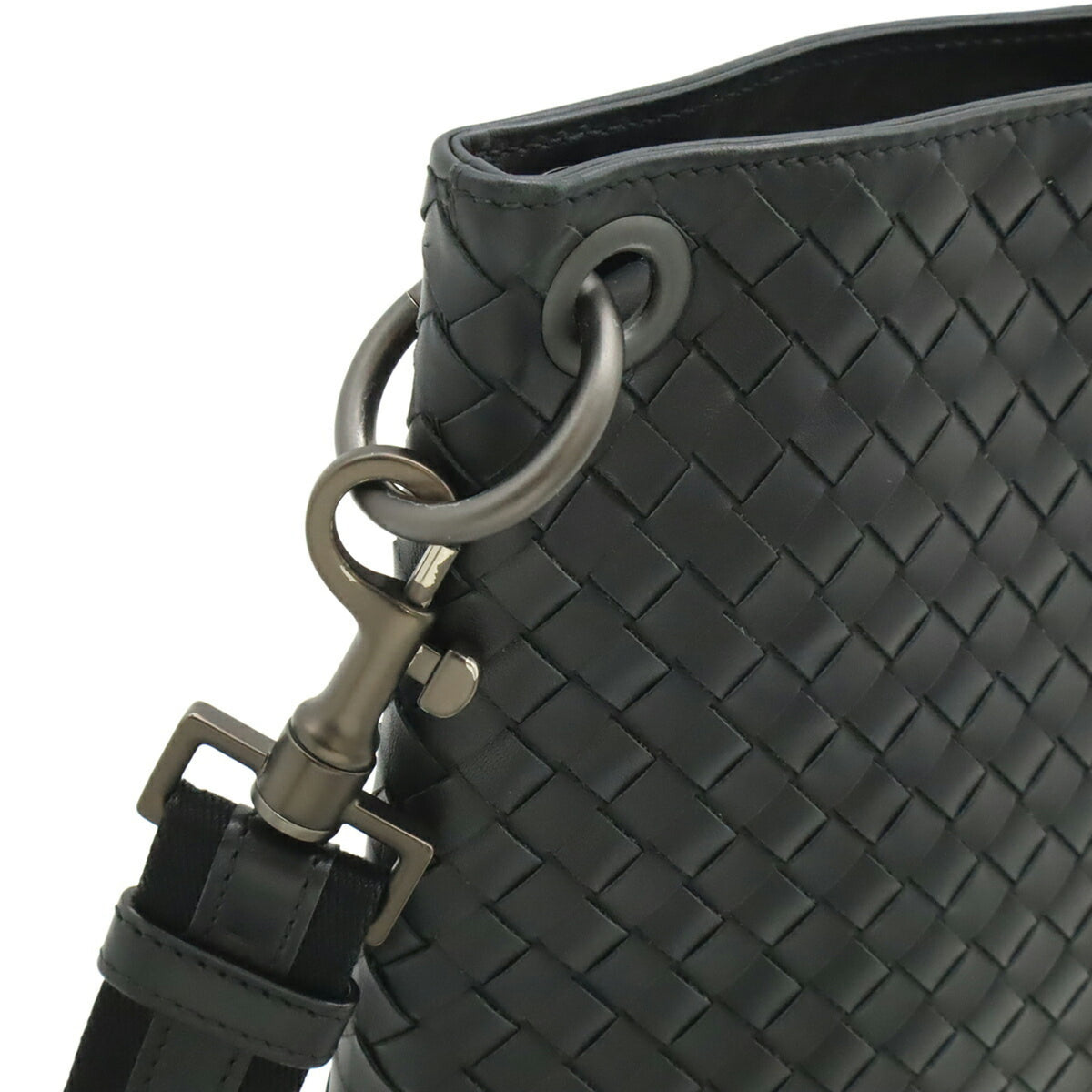 Bottega Veneta Black Leather Shoulder Bag (Pre-Owned)