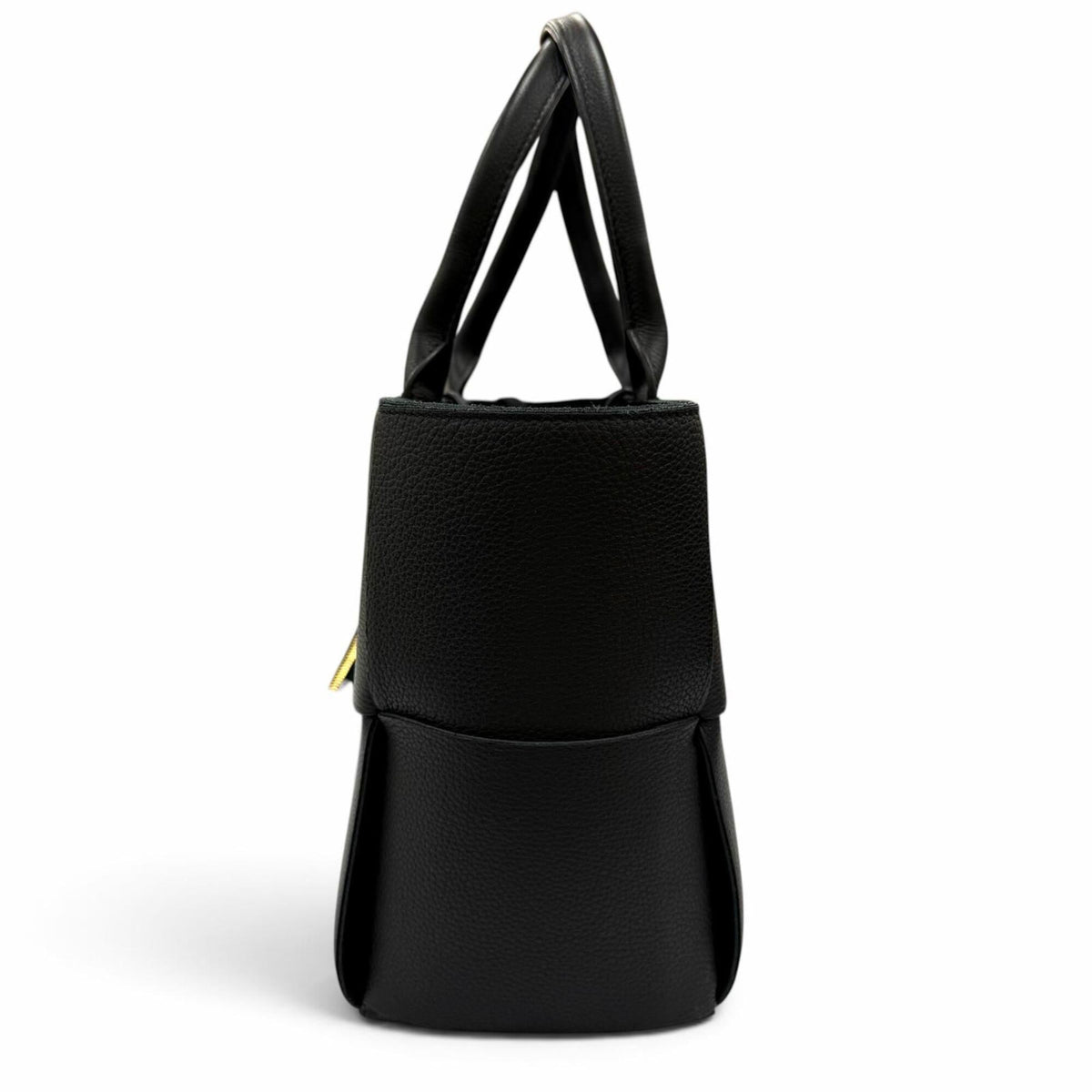 Bottega Veneta Black Leather Handbag Pouch Tote Bag (Pre-Owned)