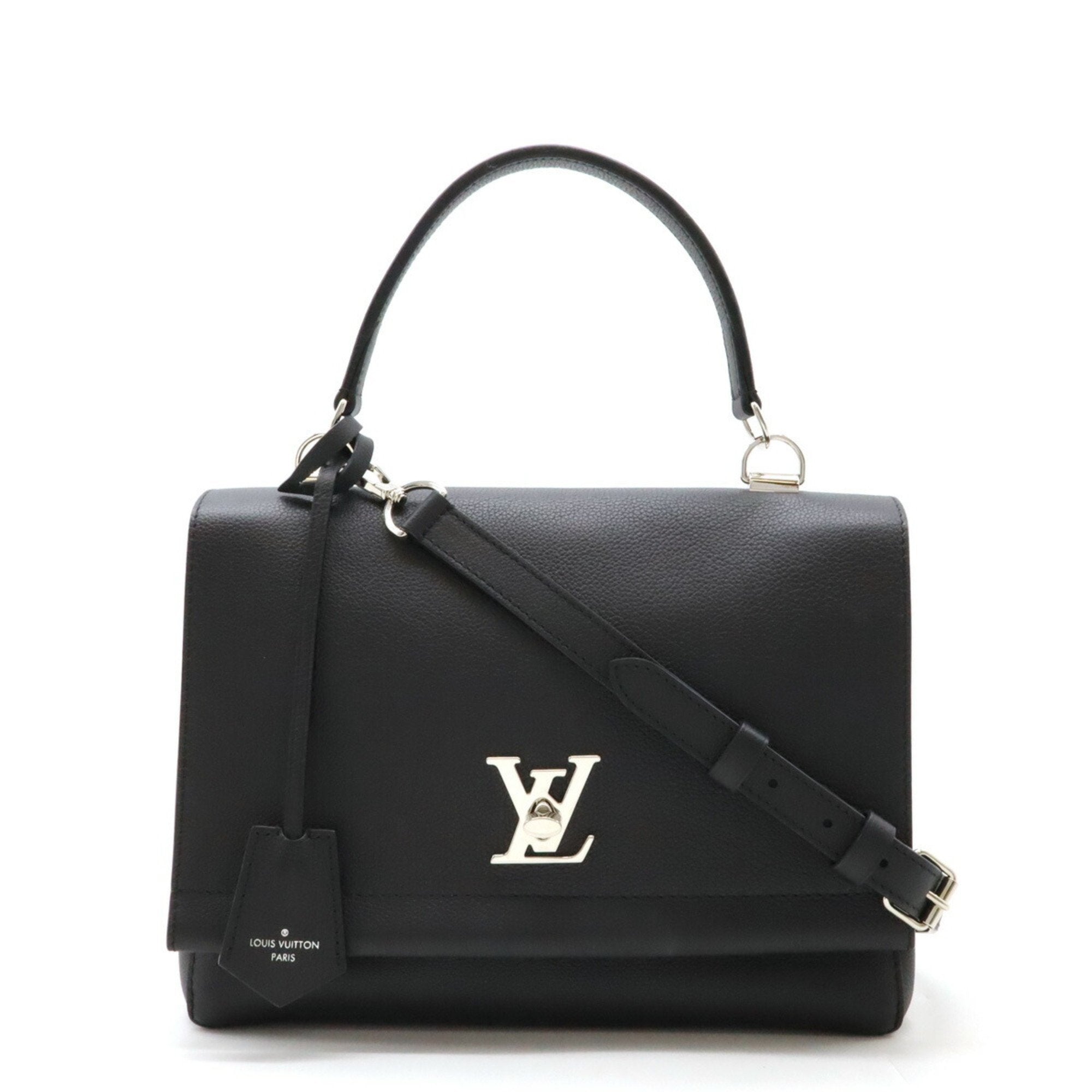 Louis Vuitton Black Noir Leather Handbag Shoulder Bag (Pre-Owned)