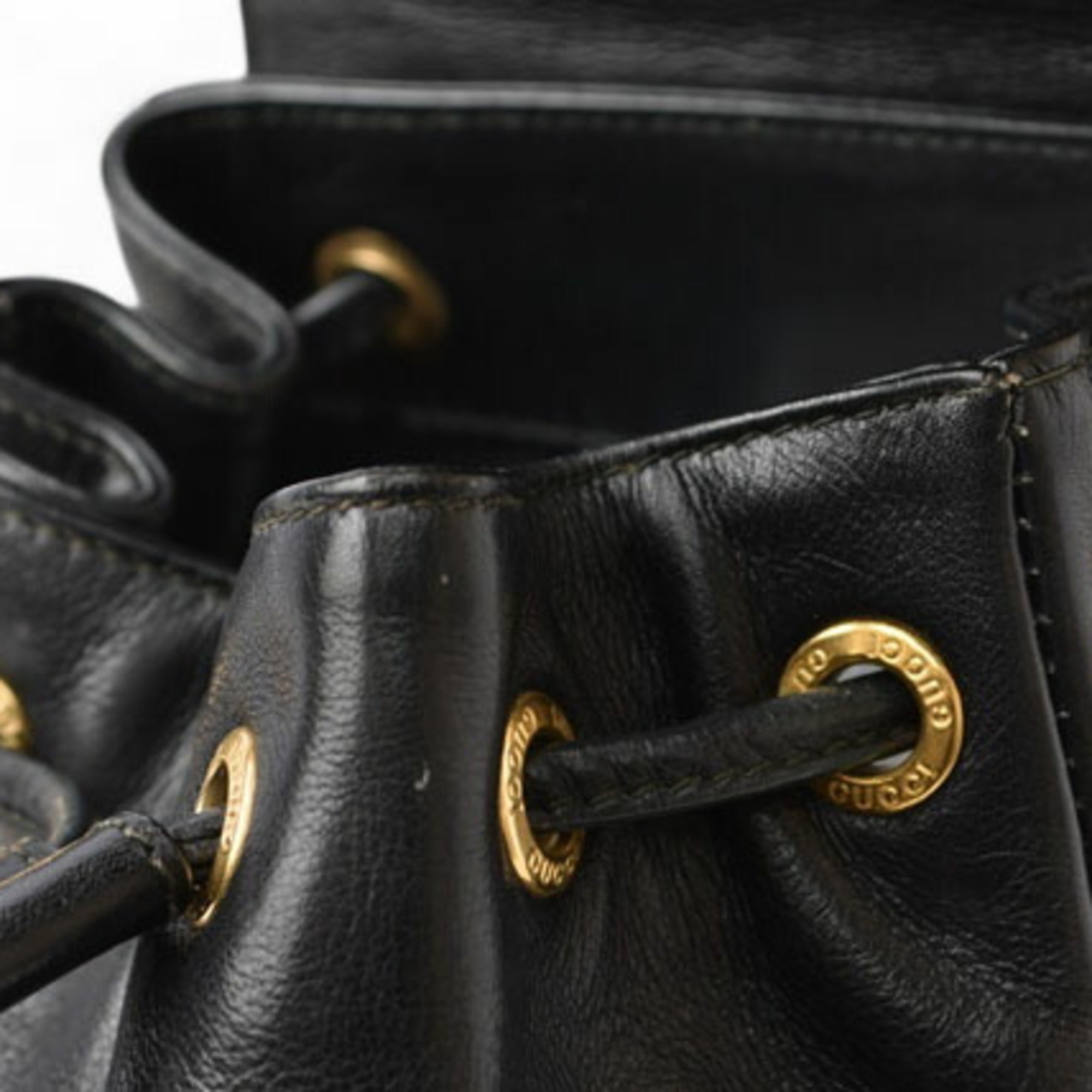 Gucci Black Leather Backpack (Pre-Owned)