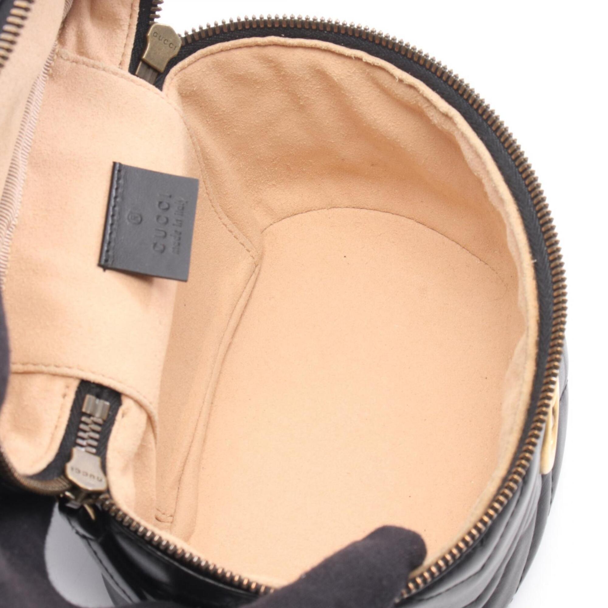 Gucci Black Leather Backpack Handbag (Pre-Owned)