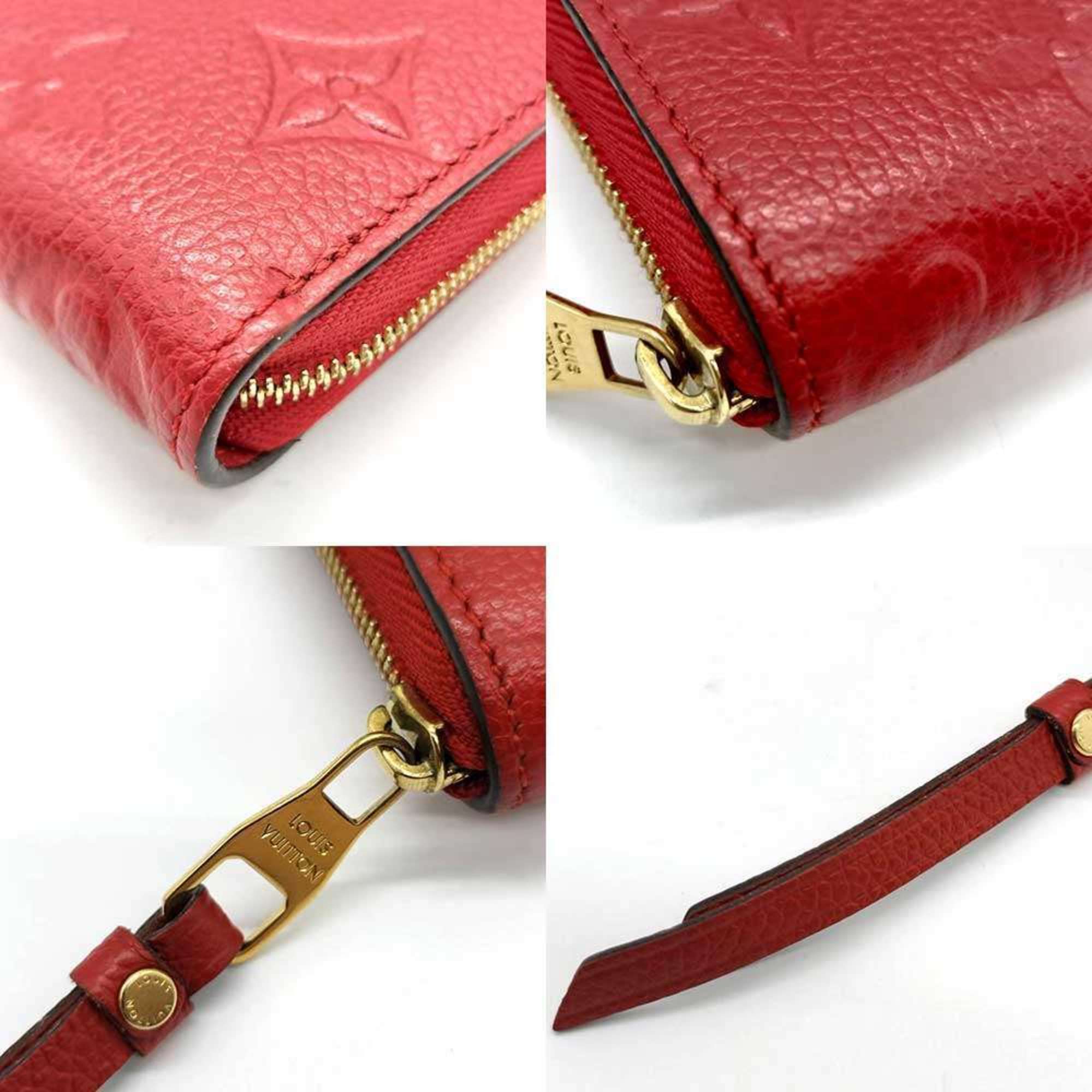 Louis Vuitton Monogram Empreinte Red Color Sacrlet Monogram Empreinte Coin Purse/Coin Case (Pre-Owned)