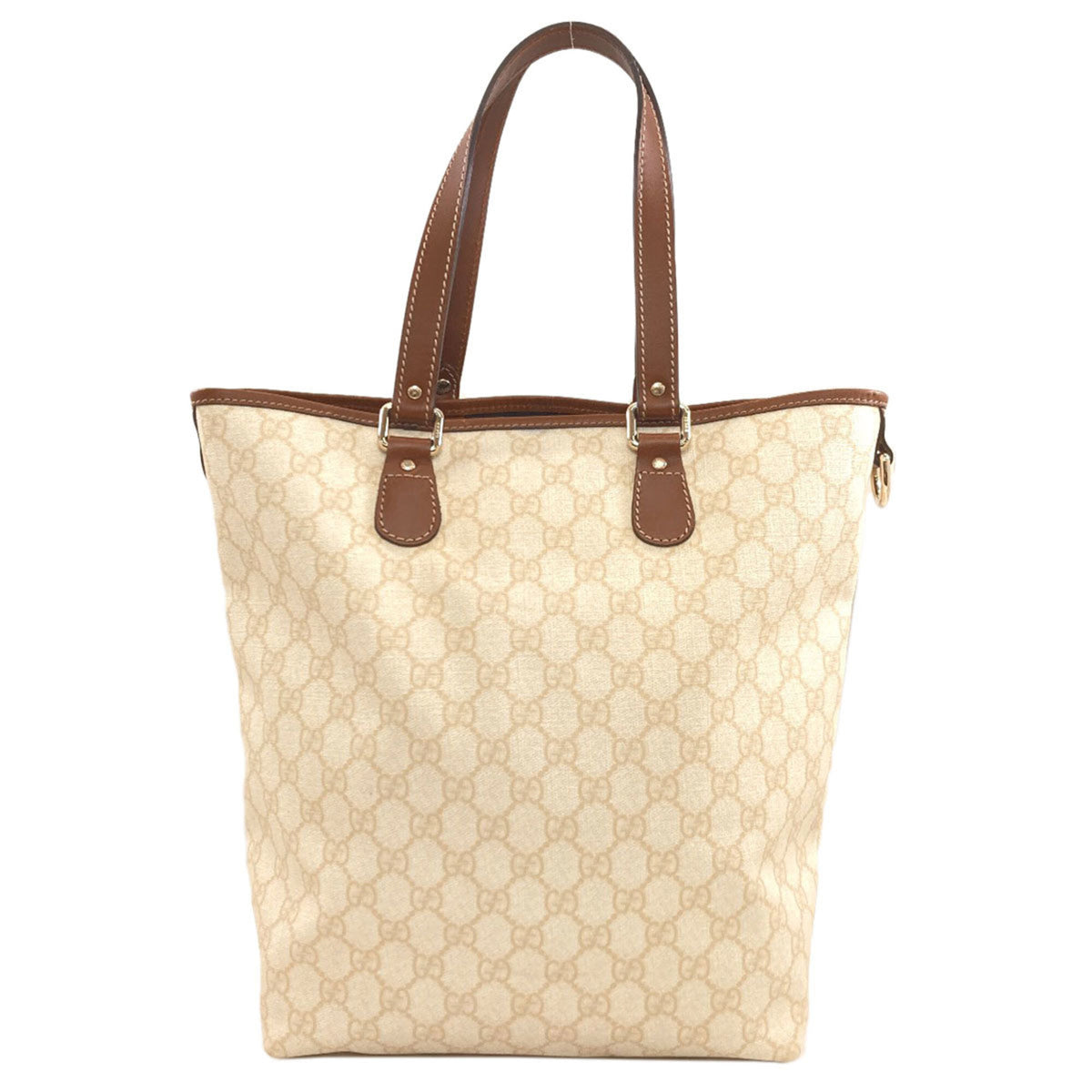 Gucci Brown Ivory Pvc Tote Bag (Pre-Owned)