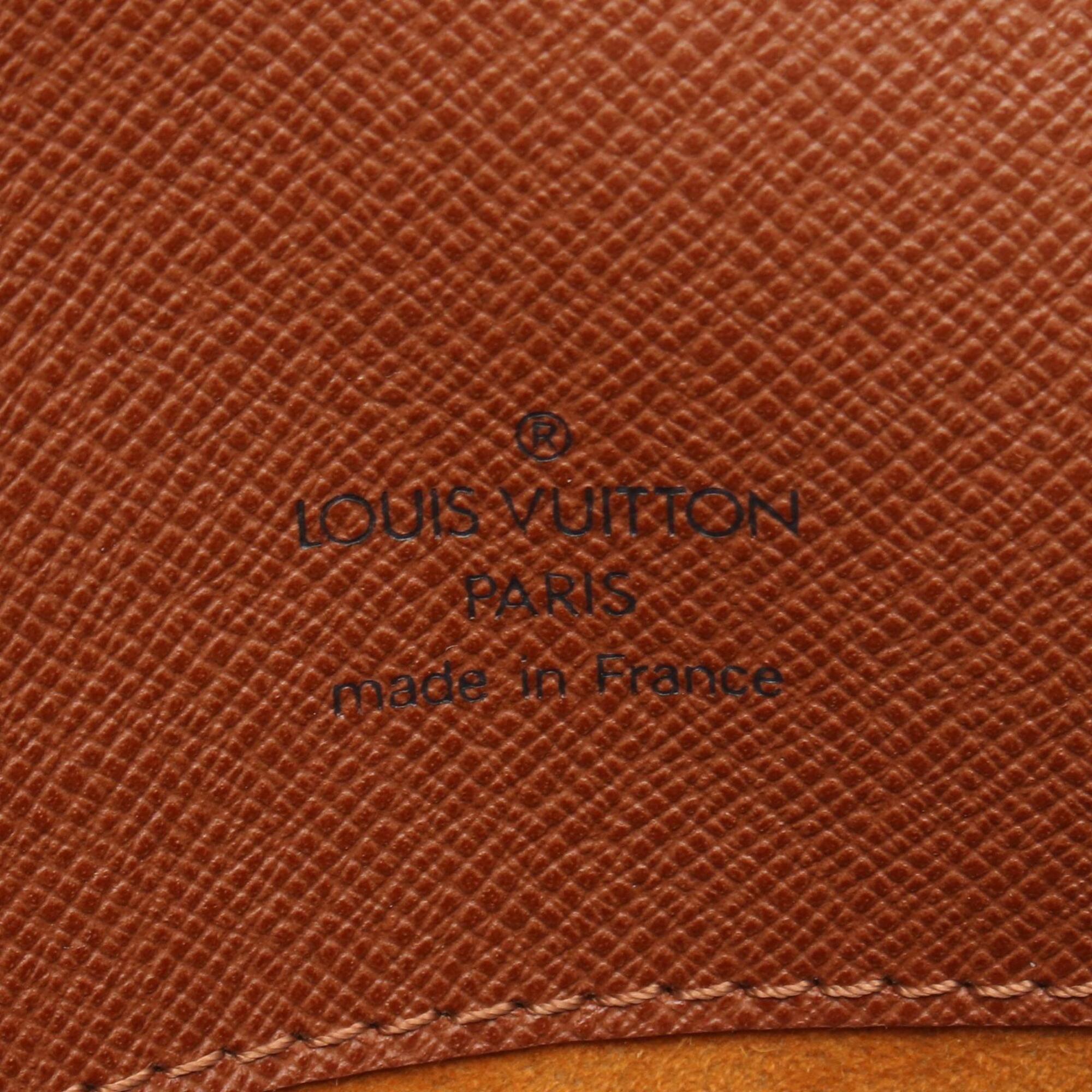 Louis Vuitton Brown Coated Canvas Leather Handbag Shoulder Bag (Pre-Owned)