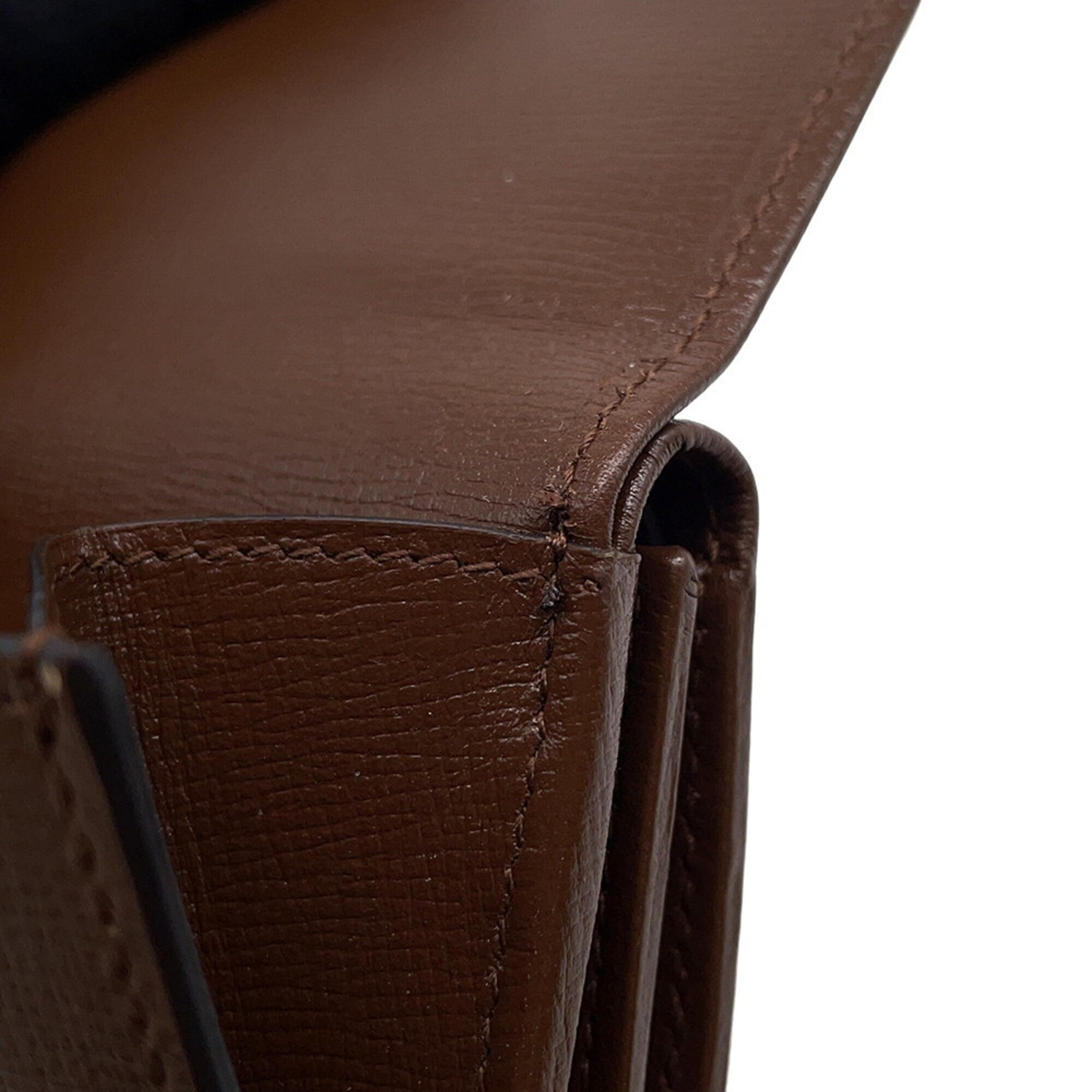 Gucci Beige Brown Canvas Leather Wallet (Tri-Fold) (Pre-Owned)
