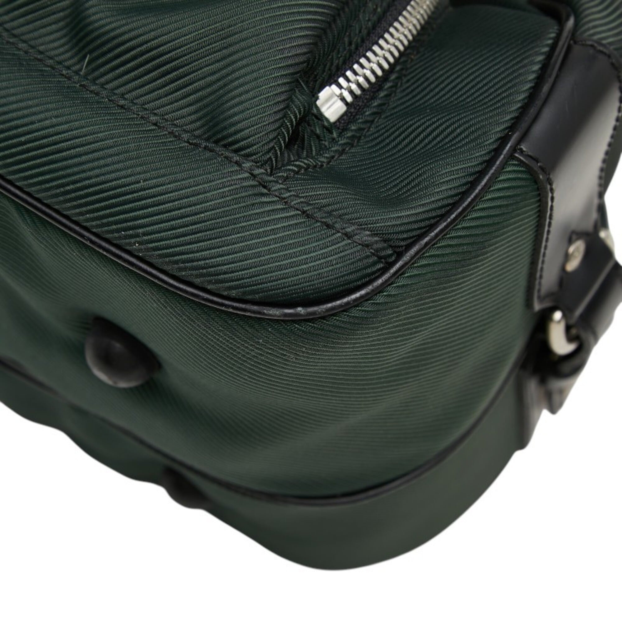 Louis Vuitton Black Episea Green Nylon Leather Boston Bag Garment Case Shoulder Bag (Pre-Owned)
