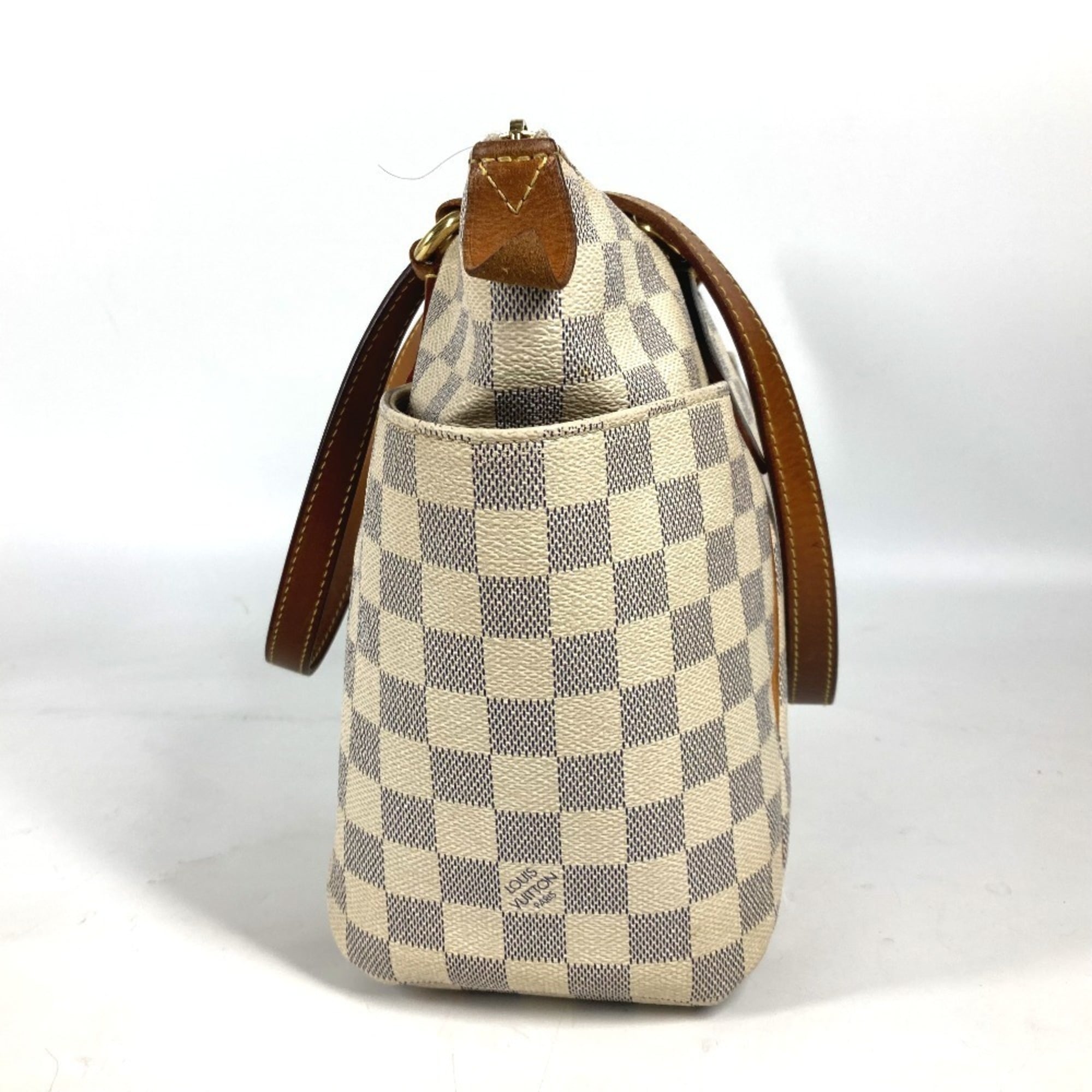 Louis Vuitton White Damier Azur Shoulder Bag Tote Bag (Pre-Owned)