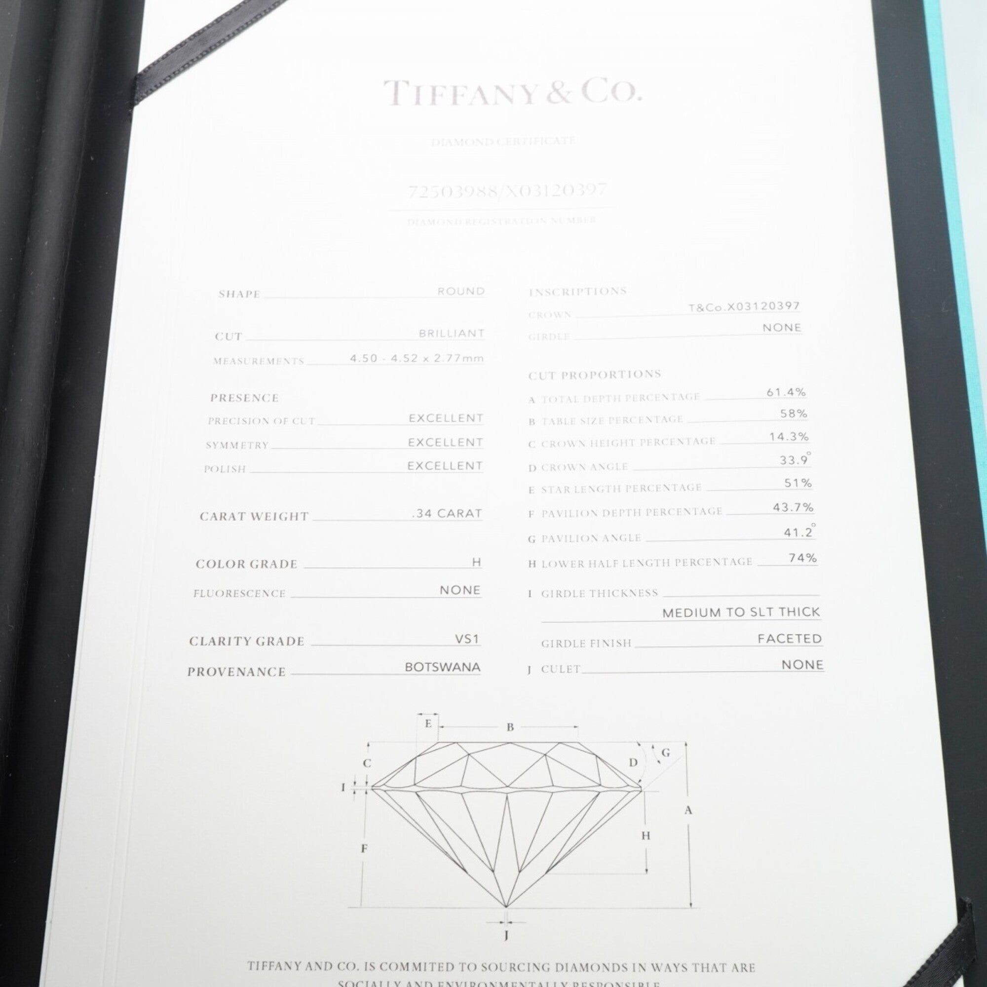 Tiffany Platinum 950 Band Ring (Pre-Owned)