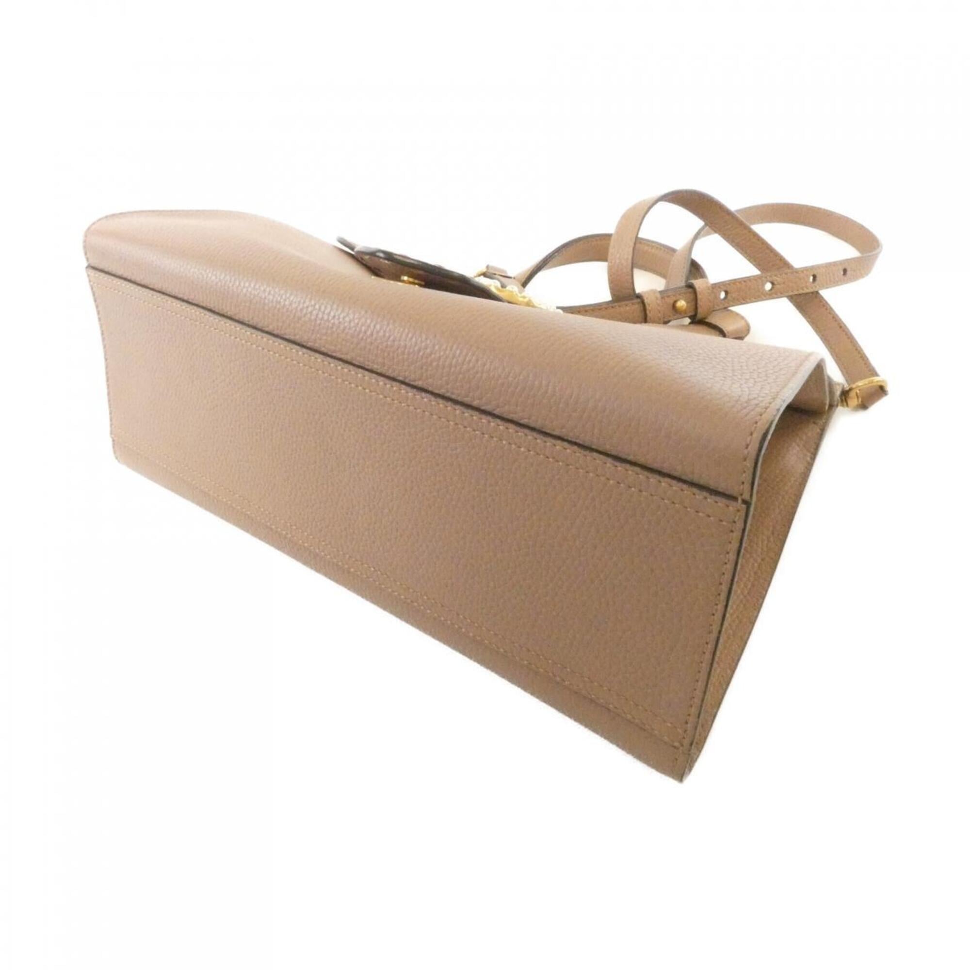 Gucci Beige Leather Handbag (Pre-Owned)