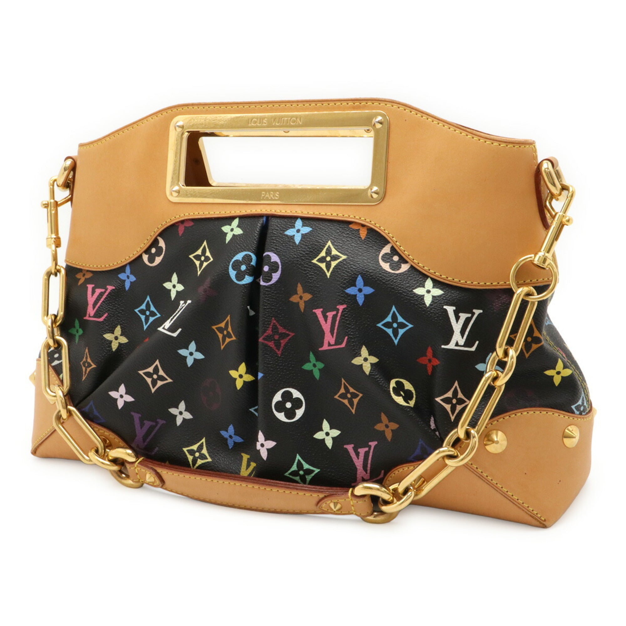 Louis Vuitton Noir Pvc Handbag Shoulder Bag (Pre-Owned)