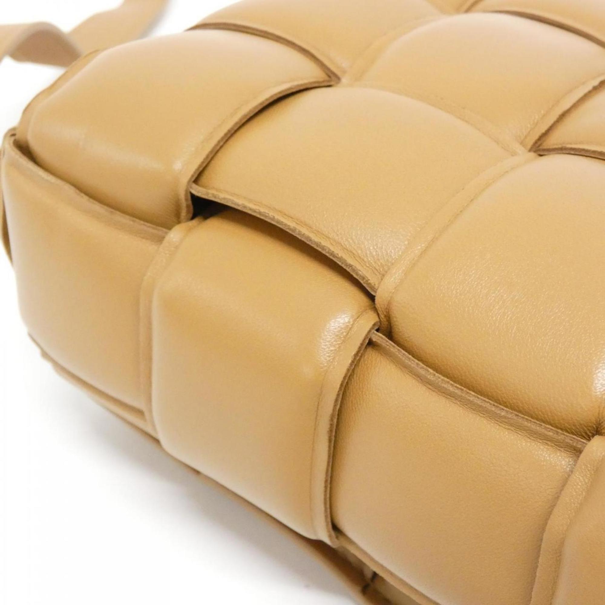 Bottega Veneta Brown Camel Leather Shoulder Bag (Pre-Owned)