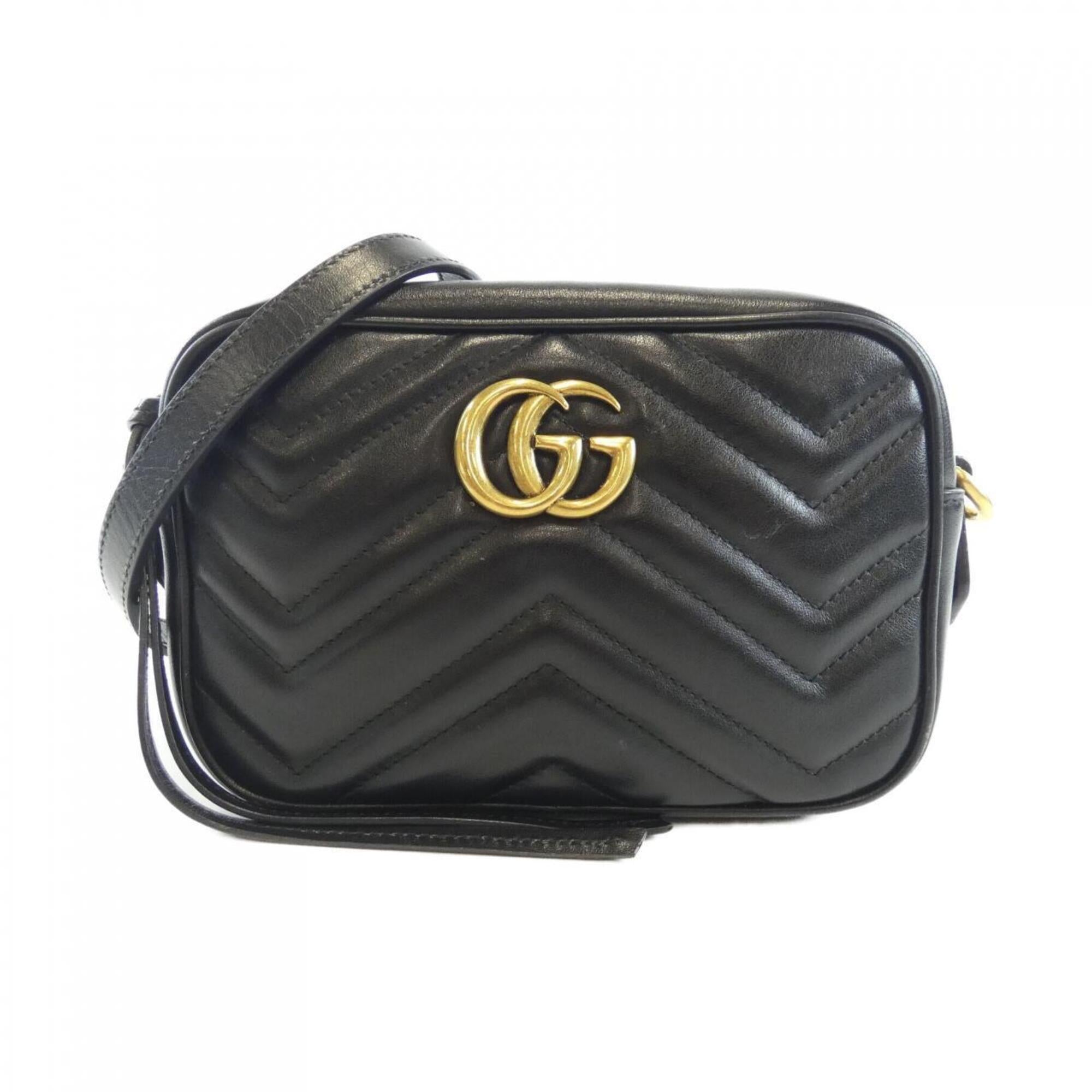 Gucci Black Quilting Leather Shoulder Bag (Pre-Owned)
