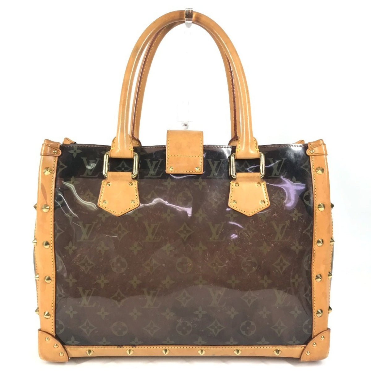 Louis Vuitton Brown Monogram Vinyl Leather Beach Bag Shoulder Bag Tote Bag (Pre-Owned)
