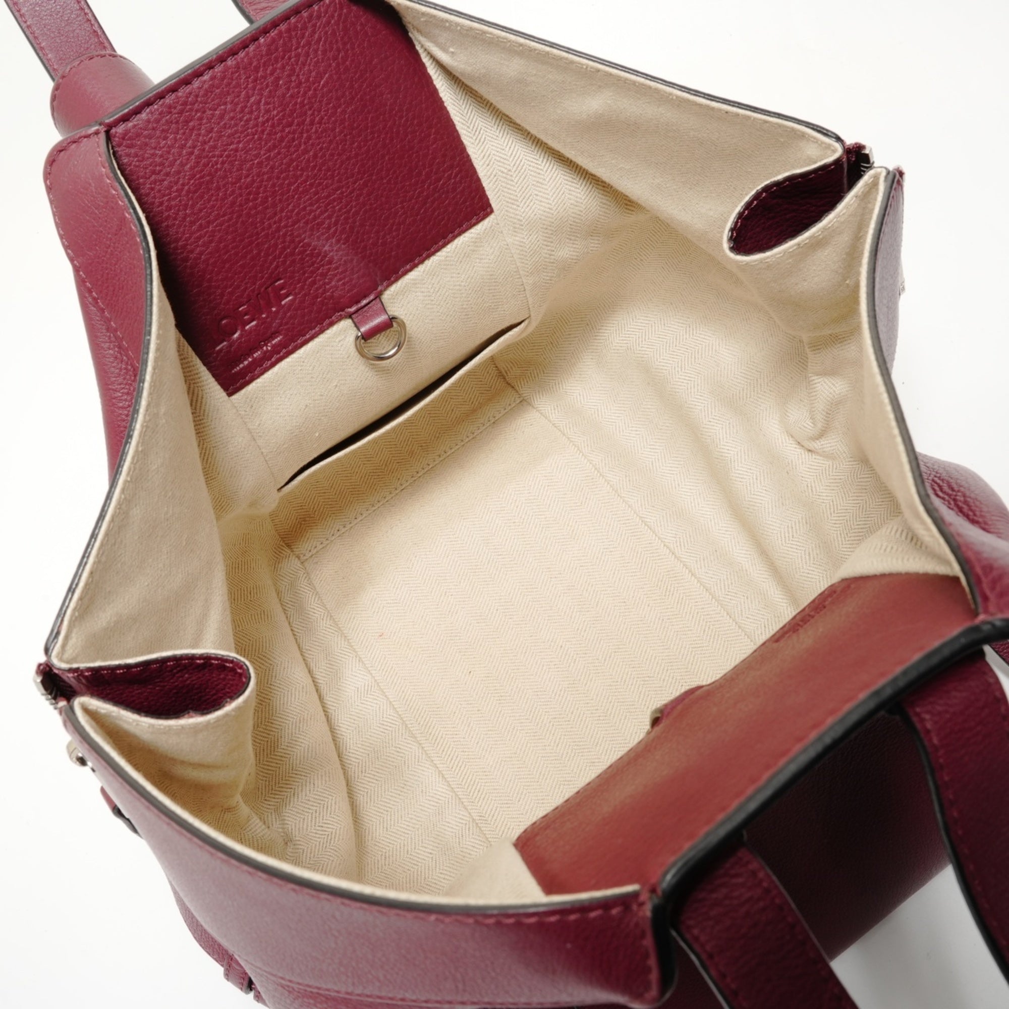 Loewe Hammock Red Color Leather Handbag (Pre-Owned)