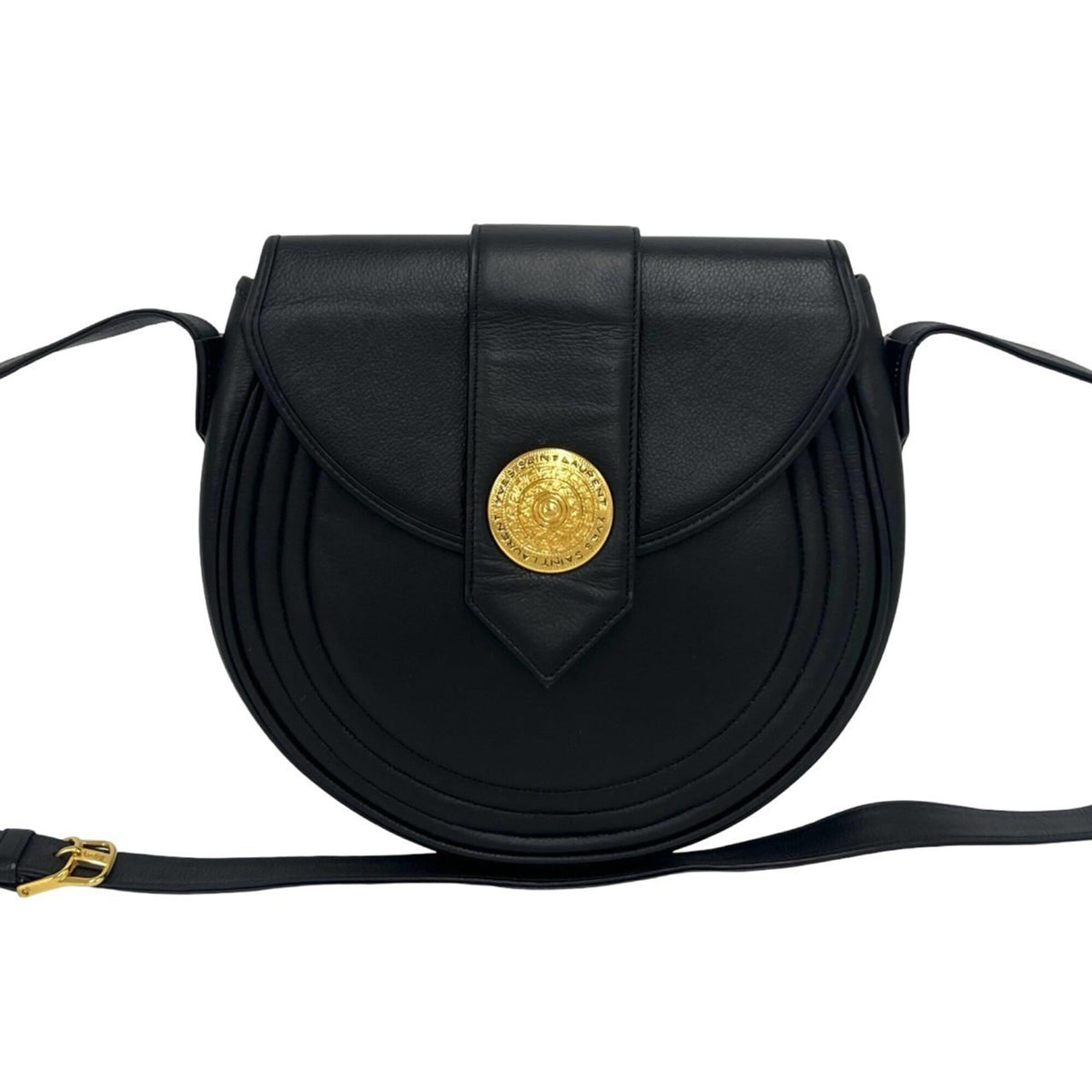 Yves Saint Laurent Black Leather Shoulder Bag (Pre-Owned)