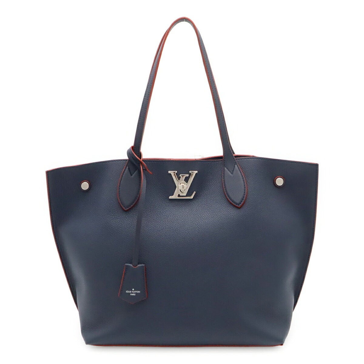 Louis Vuitton Marine Rouge Navy Leather Tote Bag (Pre-Owned)