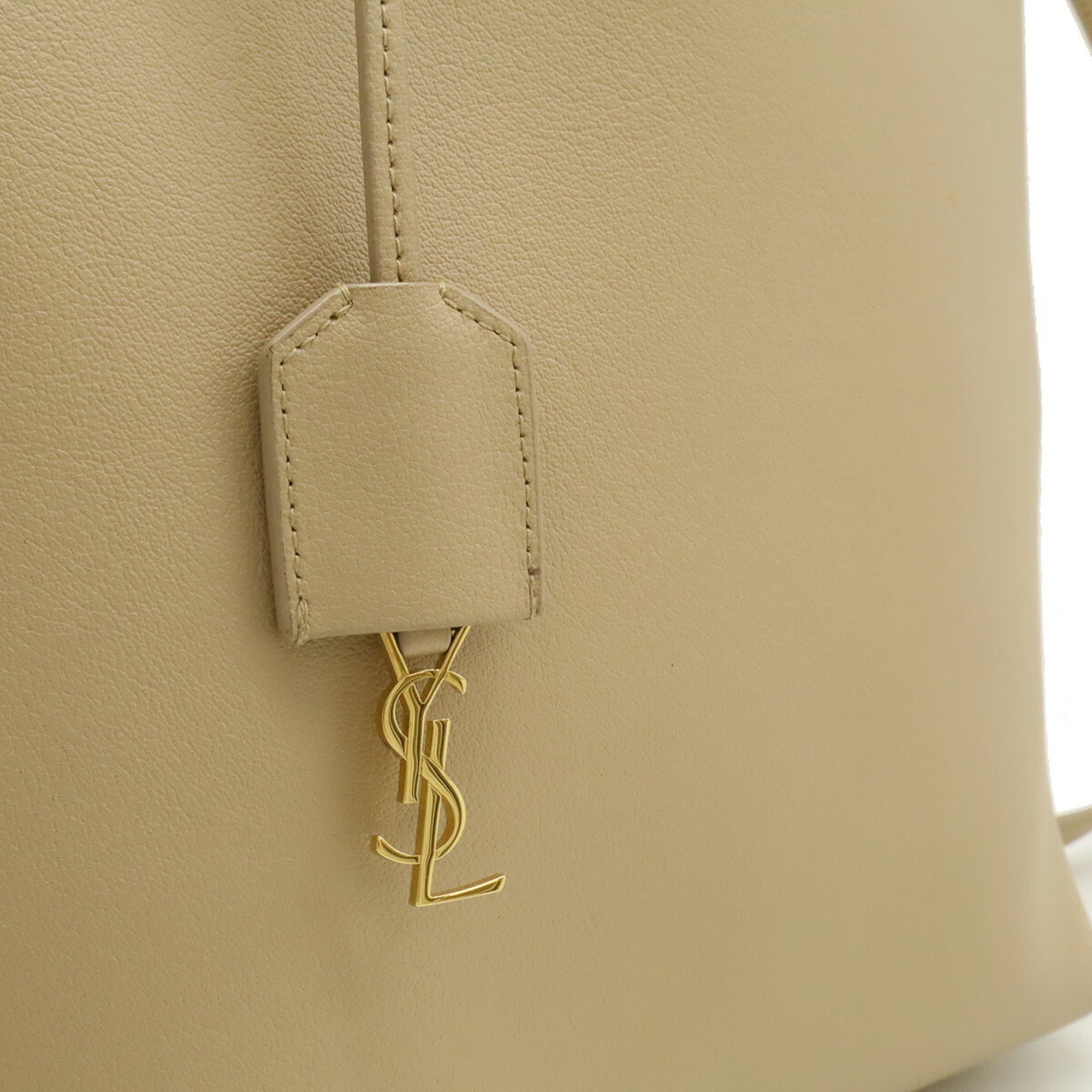 Yves Saint Laurent Beige Leather Tote Bag (Pre-Owned)