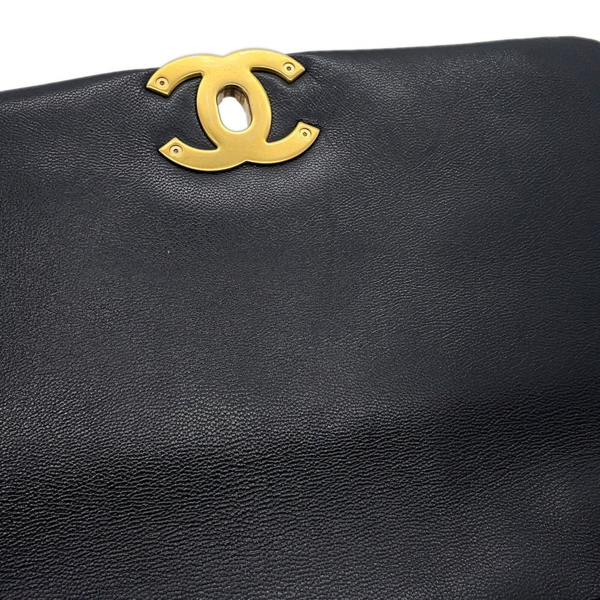 Chanel Black Leather Handbag Shoulder Bag (Pre-Owned)