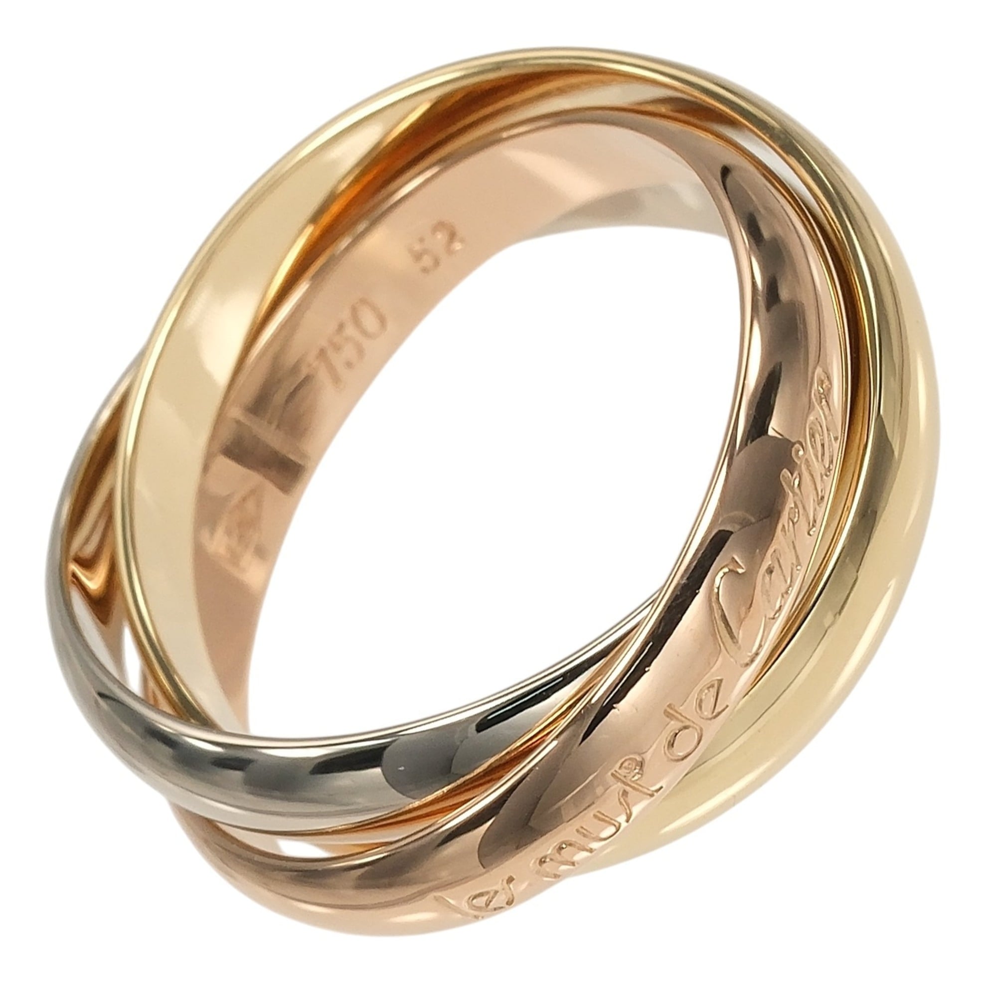 Cartier Trinity Yellow Gold (18K) Pink Gold (18K) White Gold (18K) Band Ring (Pre-Owned)