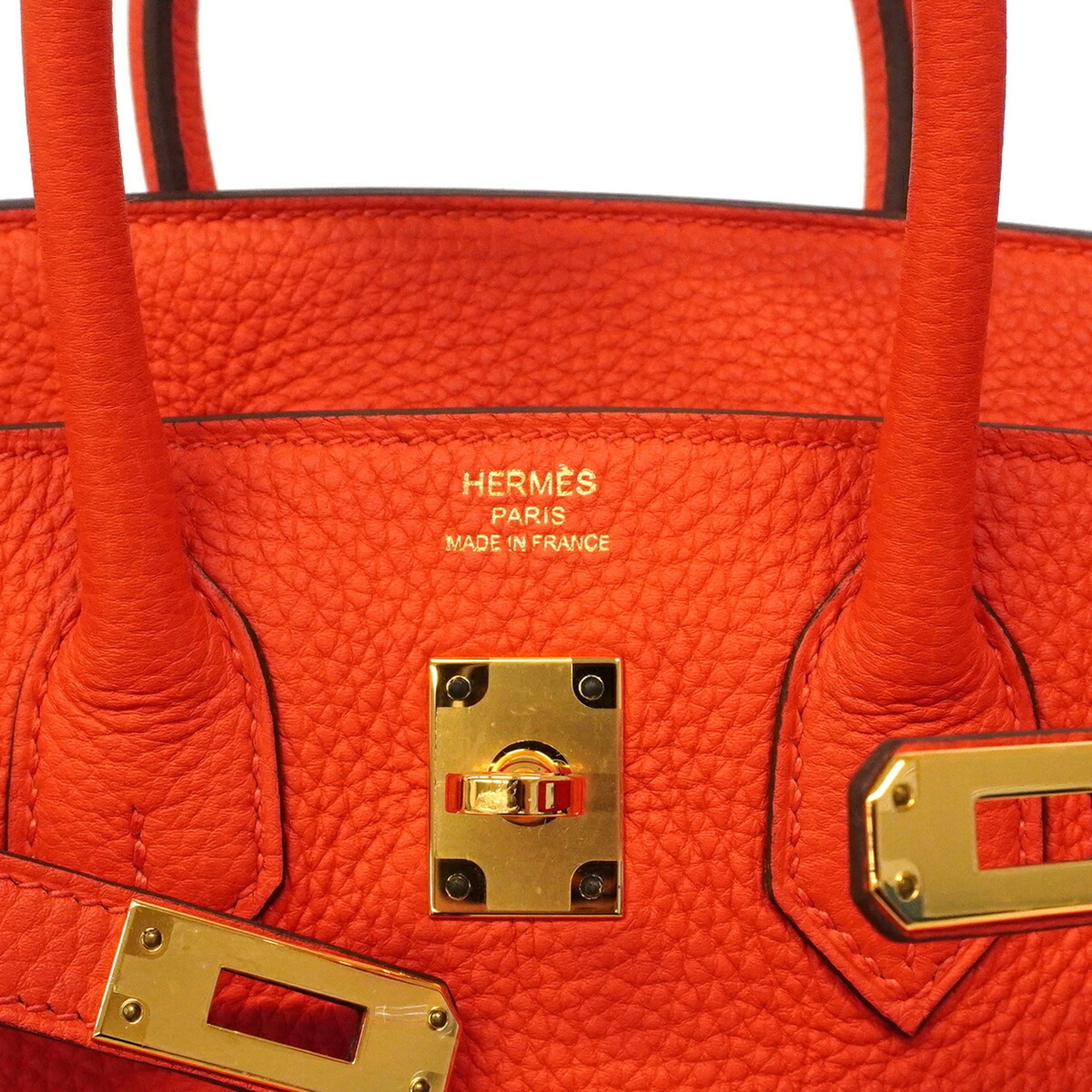 Hermes Red Color Togo Leather Handbag (Pre-Owned)