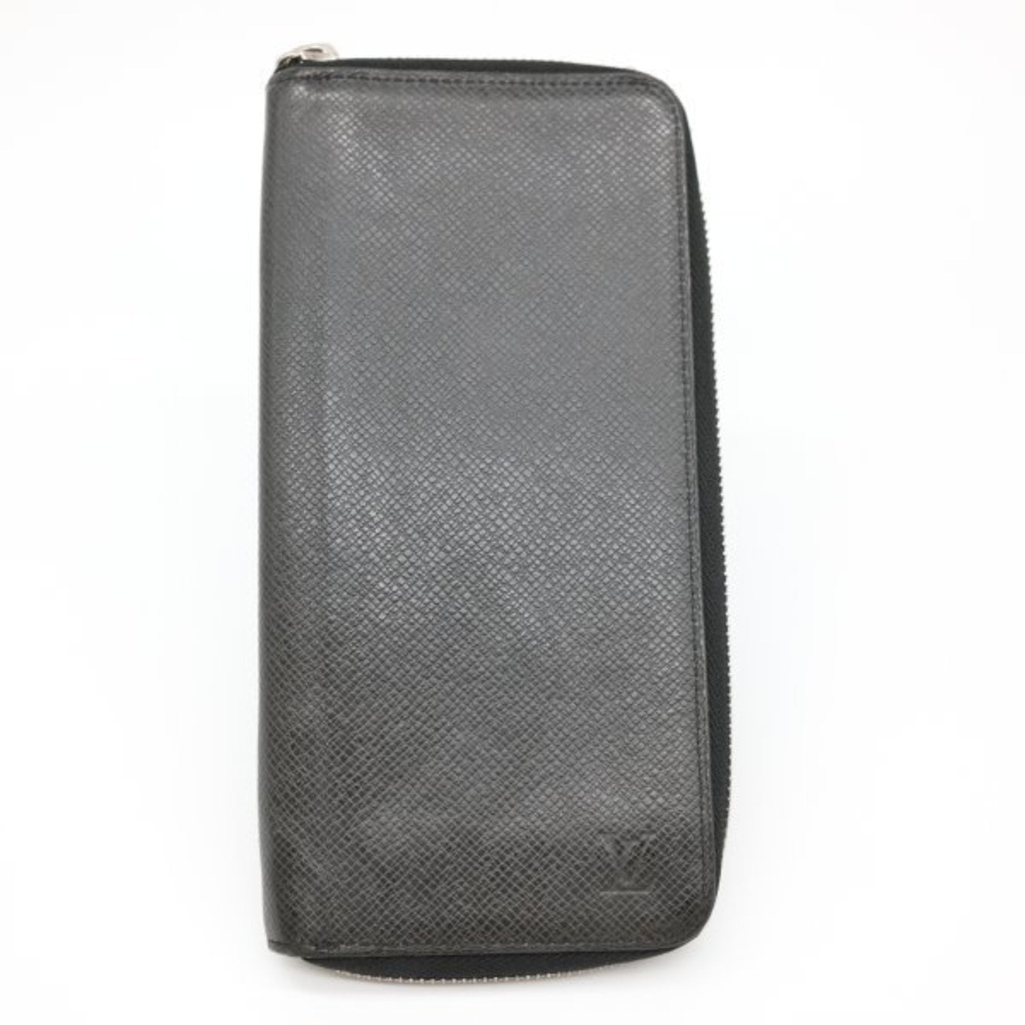 Louis Vuitton Black Taiga Leather Long Wallet (Bi-Fold) (Pre-Owned)