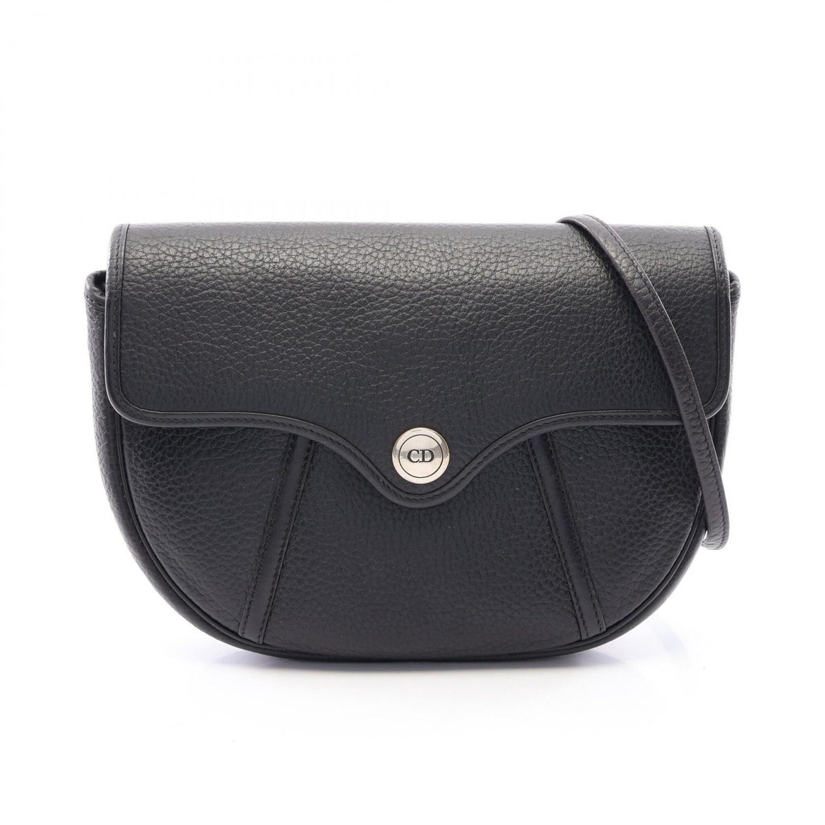 Christian Dior Black Leather Handbag Shoulder Bag (Pre-Owned)
