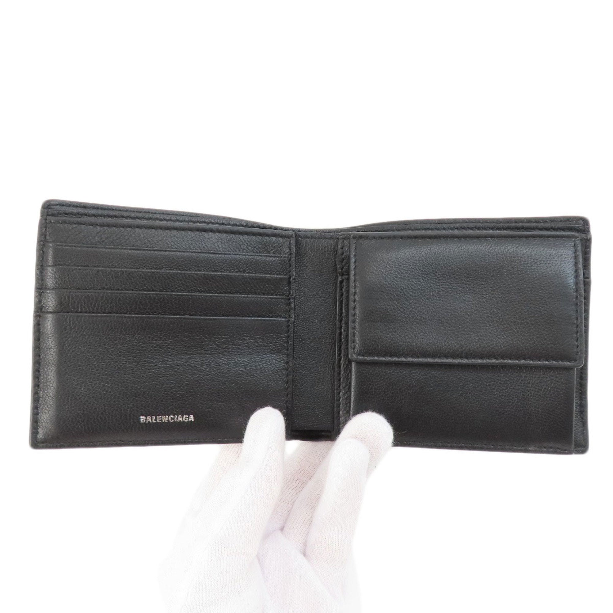 Balenciaga Black Leather Wallet (Bi-Fold) (Pre-Owned)