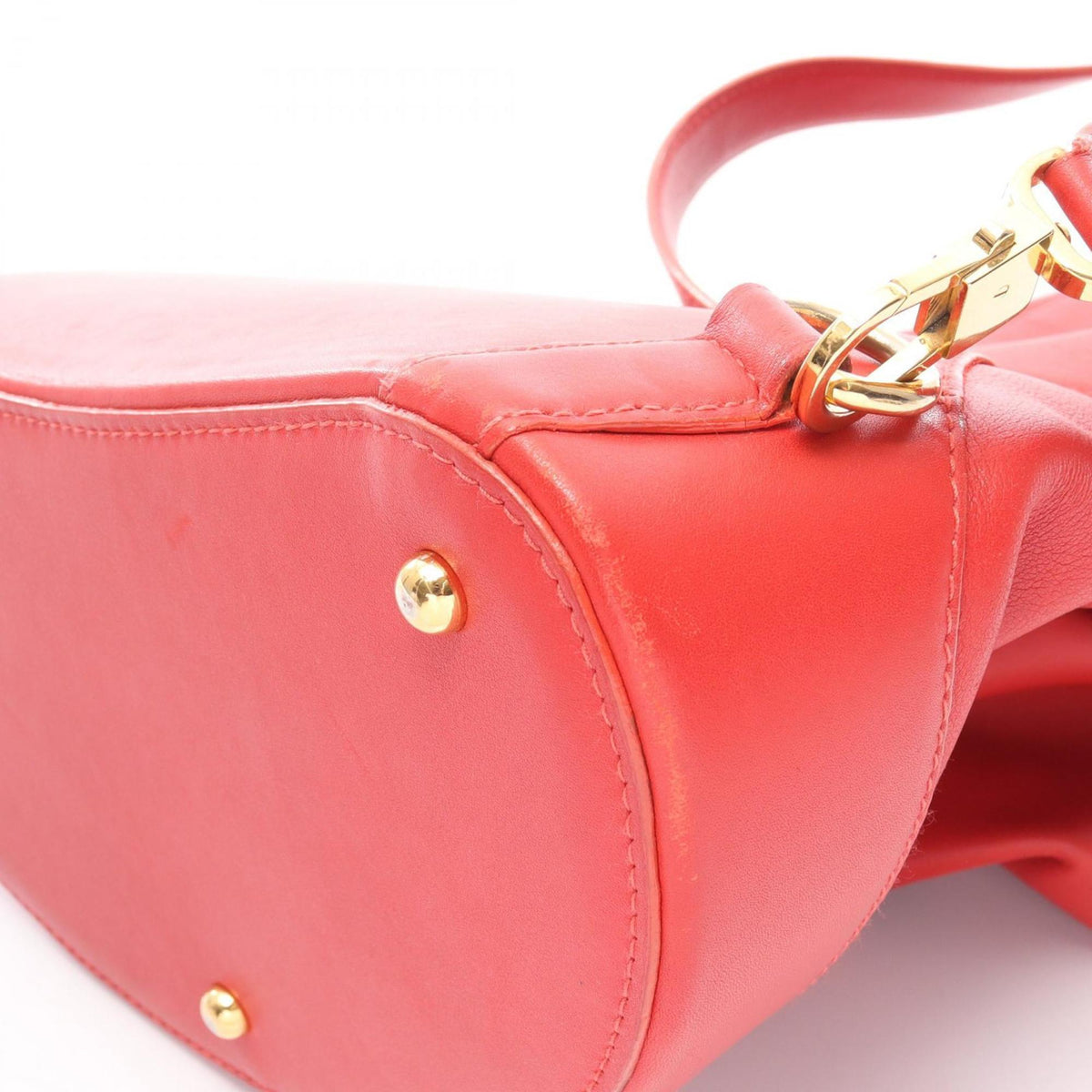 Loewe Red Color Leather Backpack Handbag Pouch (Pre-Owned)