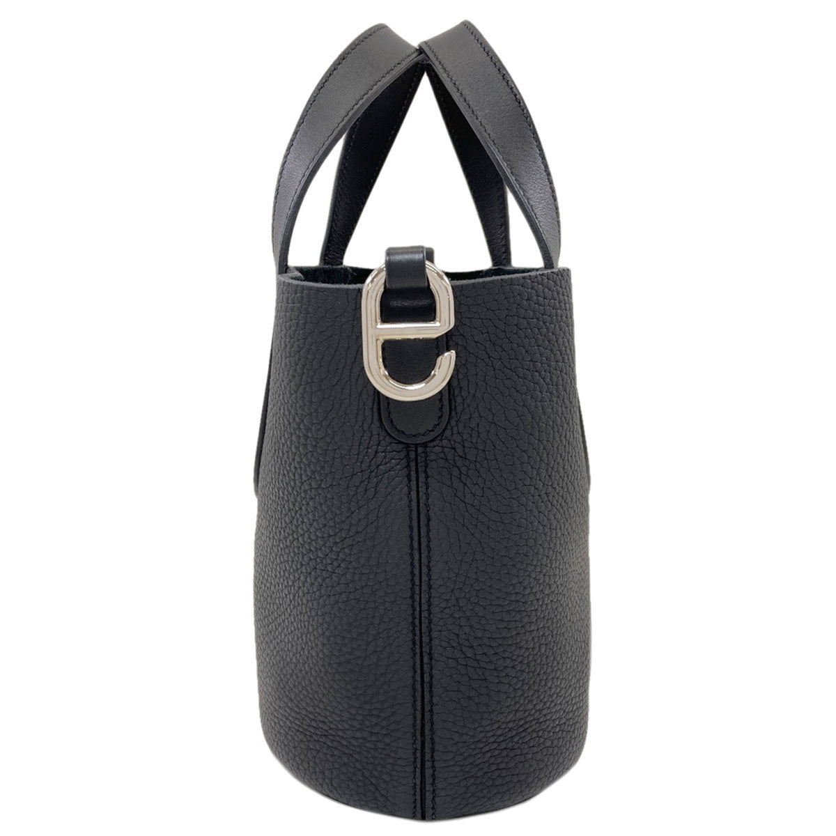 Hermes Black Taurillon Clemence Leather Handbag (Pre-Owned)