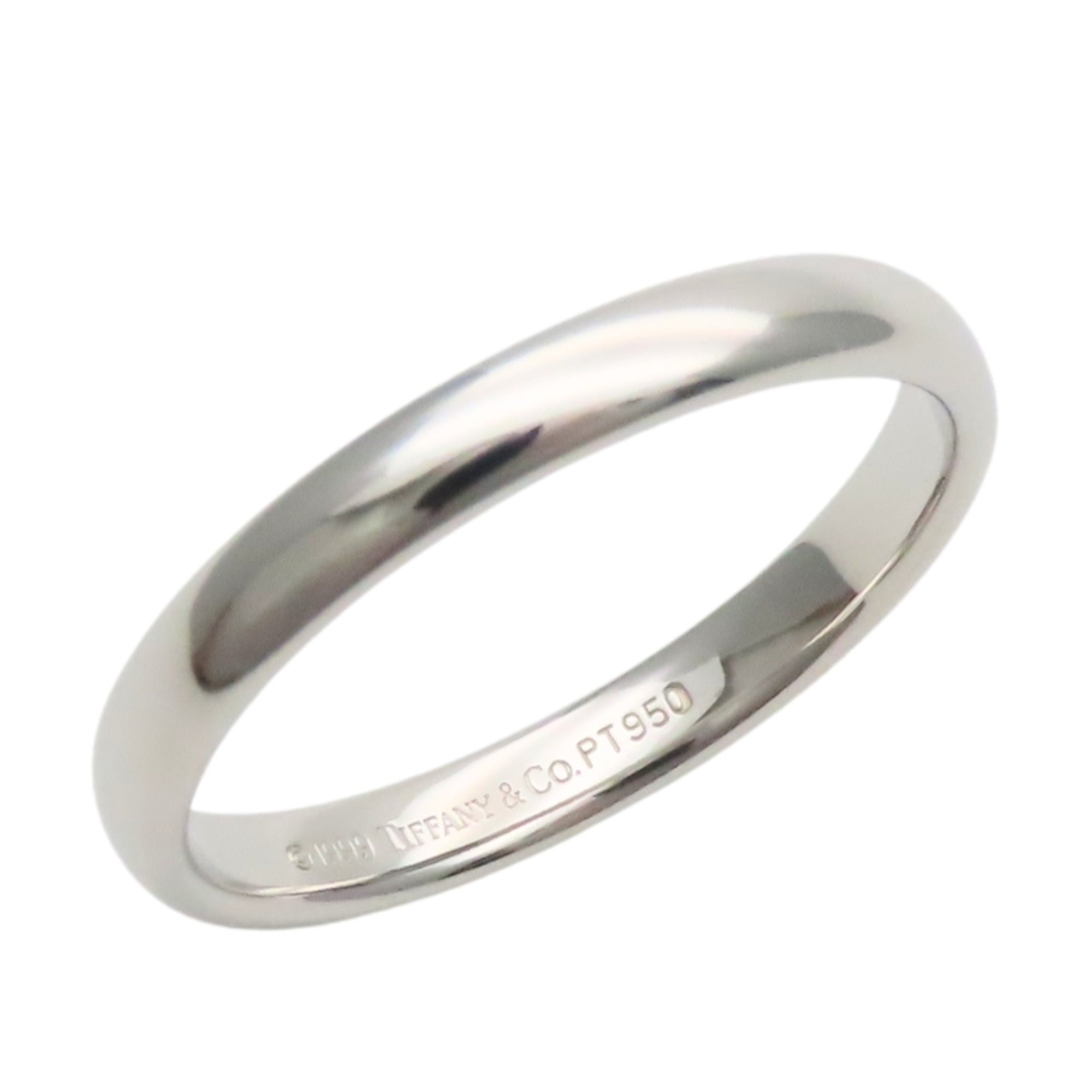 Tiffany Platinum Platinum 950 Band Ring (Pre-Owned)