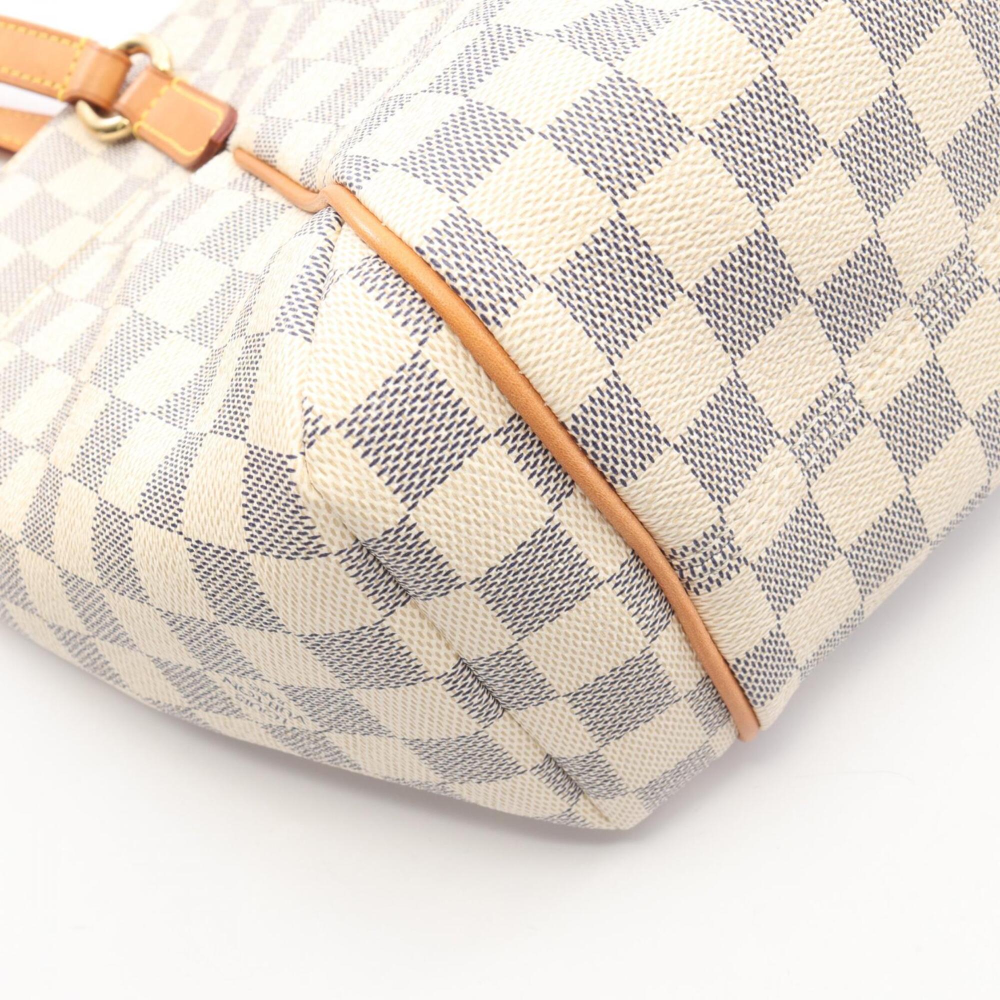 Louis Vuitton White Pvc Leather Handbag Tote Bag (Pre-Owned)